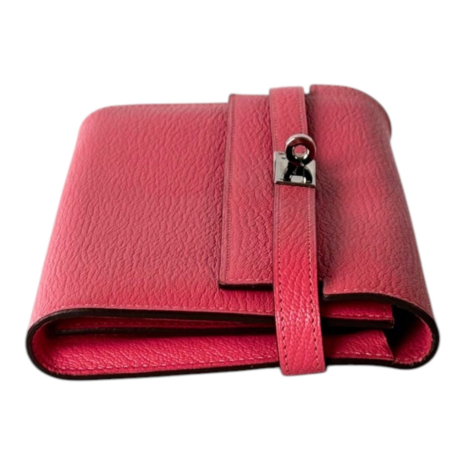Hermes Pink Long Wallet Kelly with PHW
