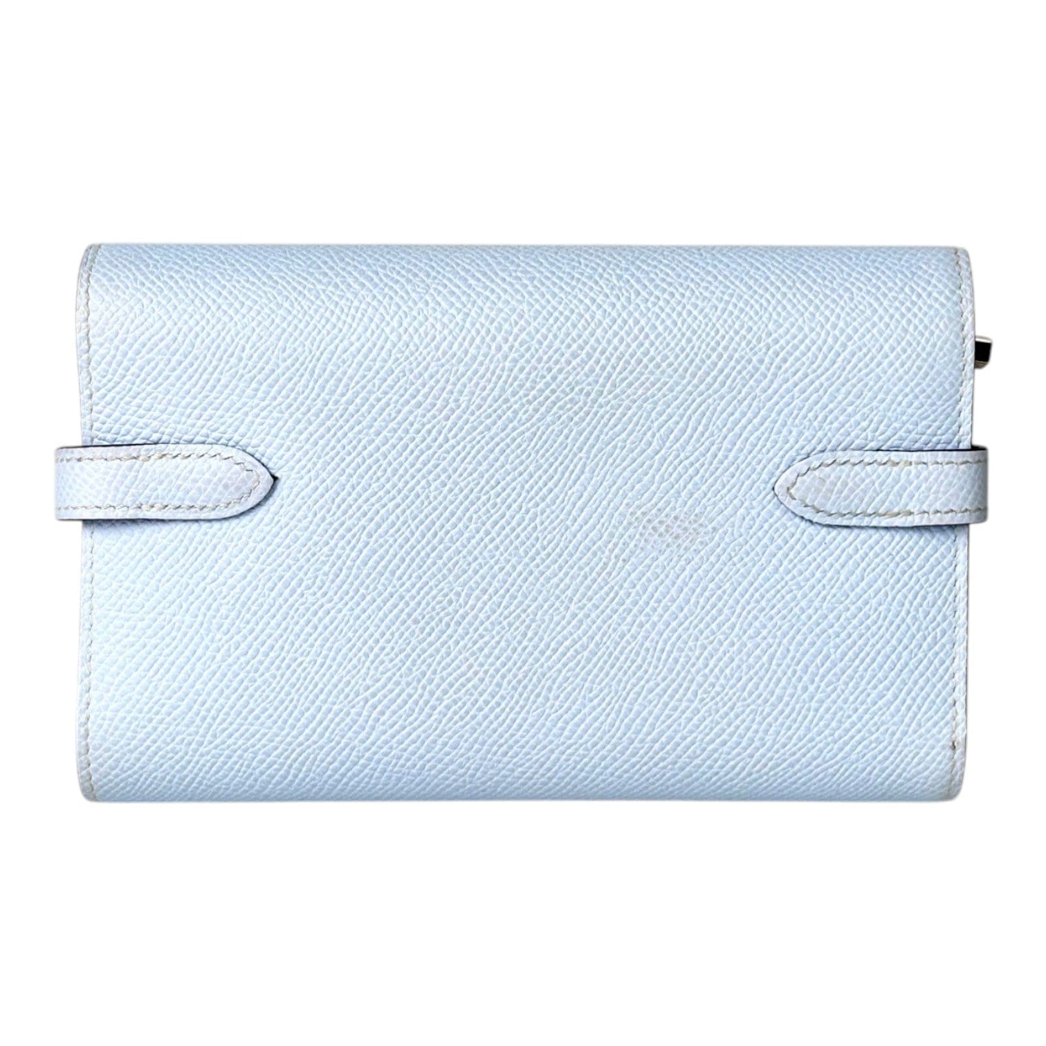 Hermes Kelly Fold Wallet in Blue Pale