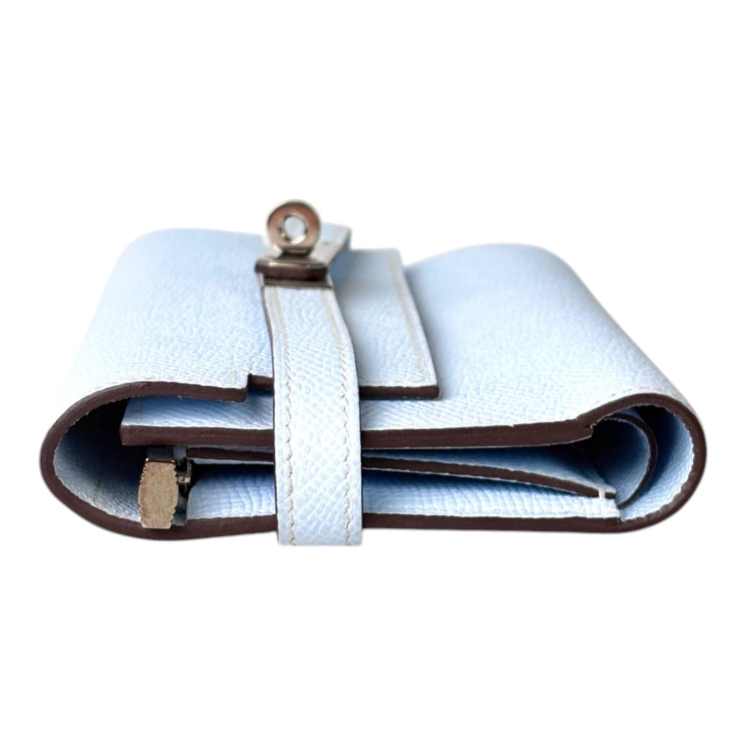 Hermes Kelly Fold Wallet in Blue Pale