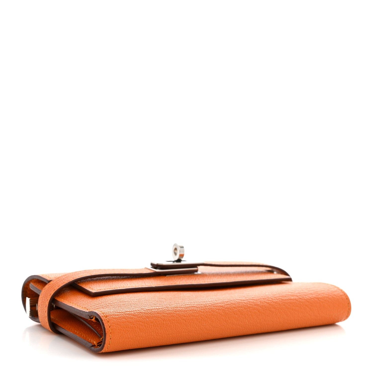 Hermes Chevre Mysore Medium Kelly Wallet Orange