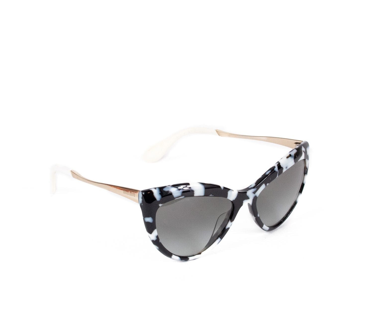 MIU MIU Black & White Cat Print Sunglasses