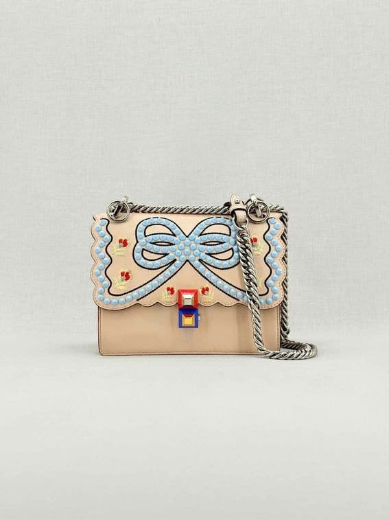 Fendi Kan I Pink Multicolor Shoulder Bag