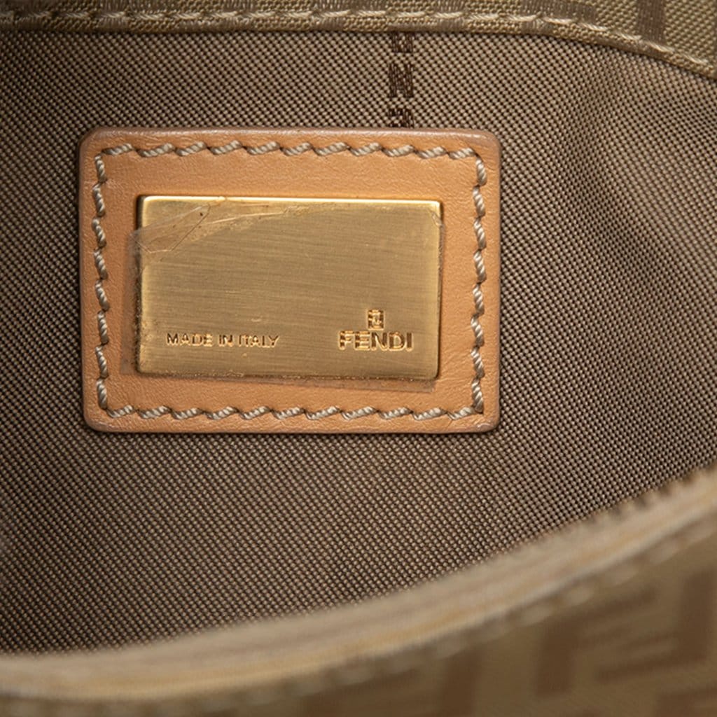 Fendi Zucchino Canvas Shoulder Bag
