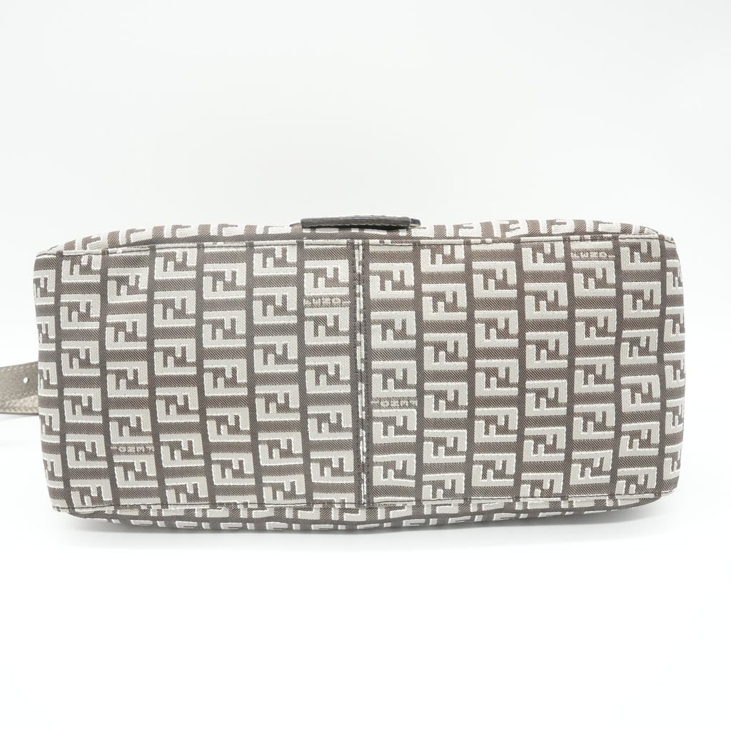 Fendi Zucchino Grey/Silver Shoulder Bag