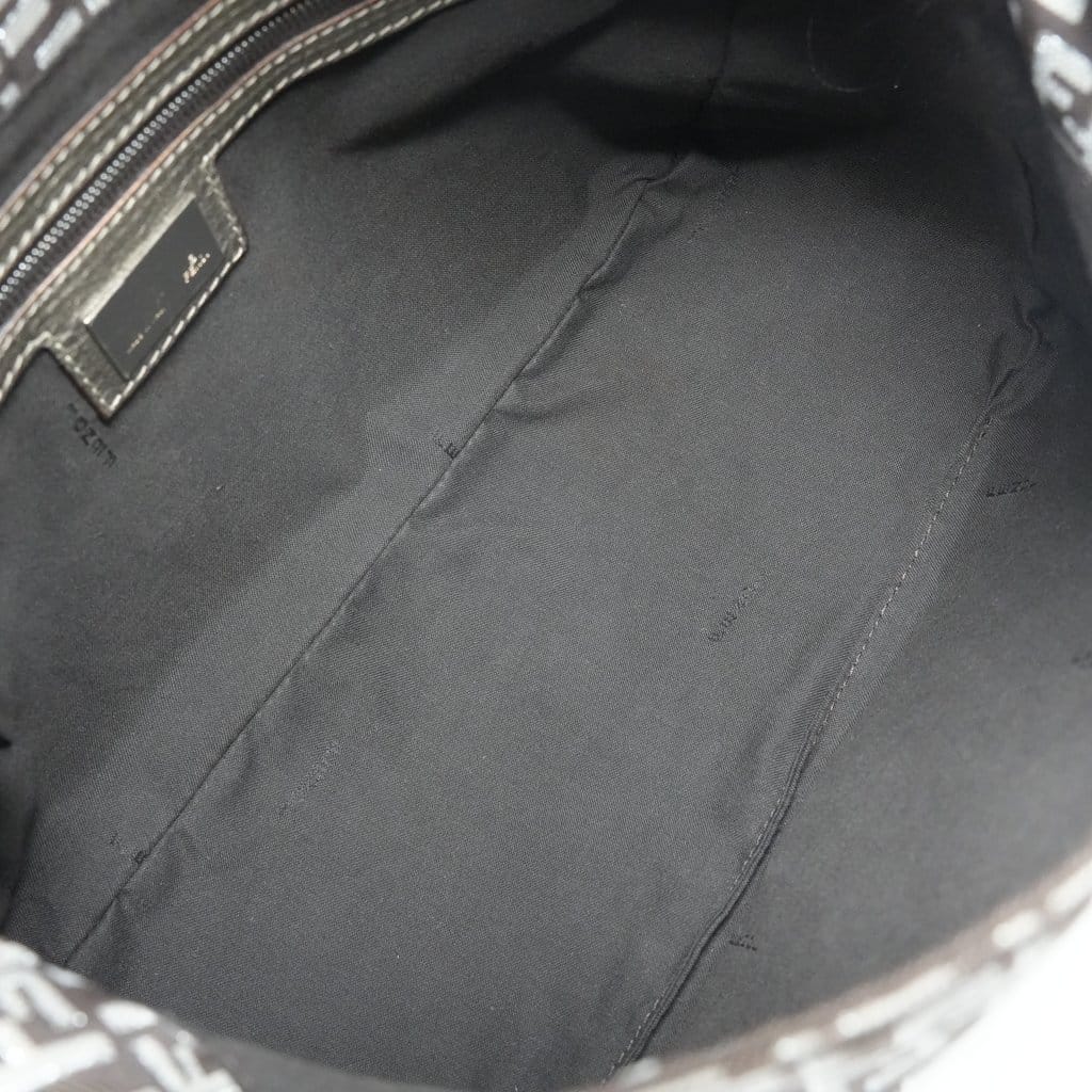 Fendi Zucchino Grey/Silver Shoulder Bag