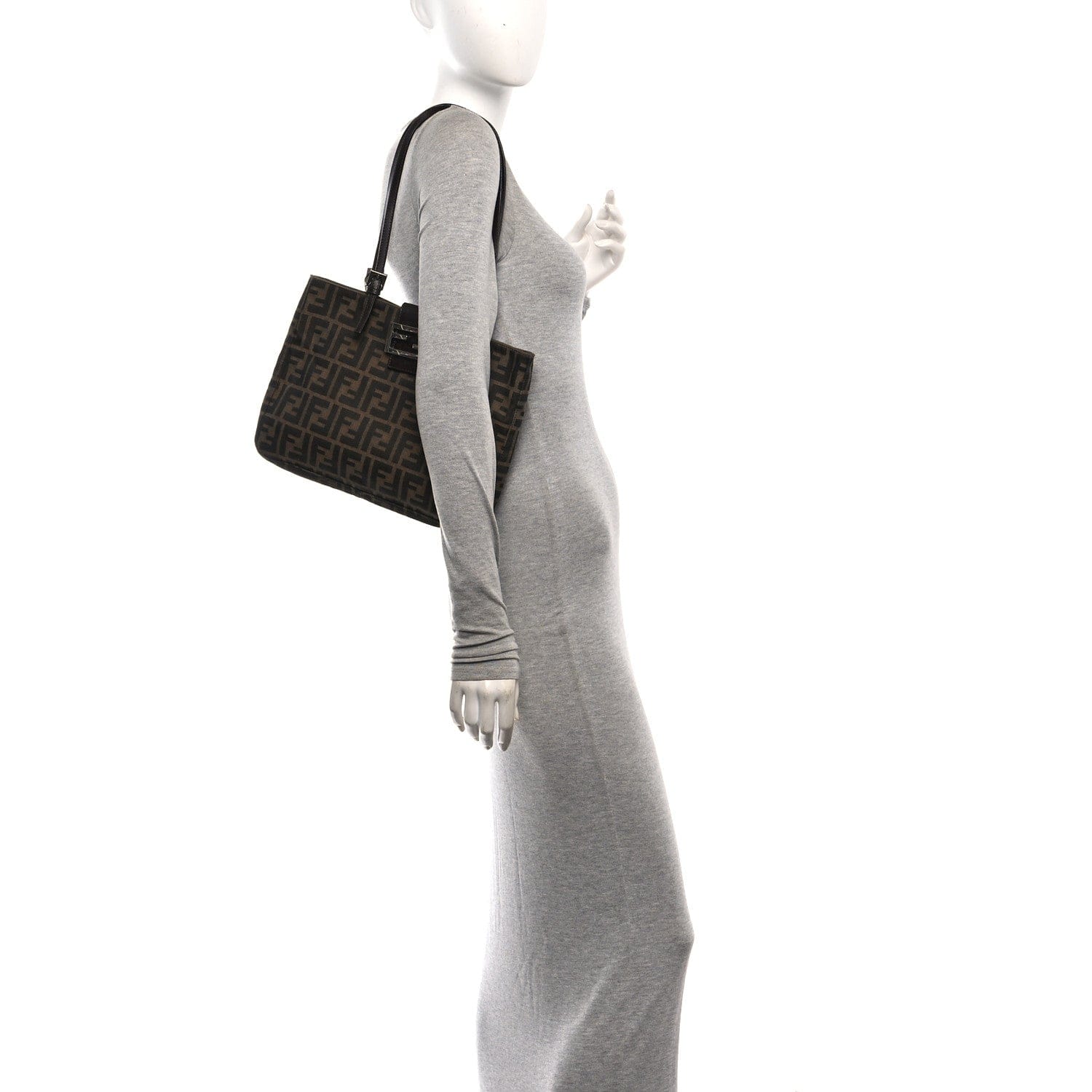 Fendi Zucca Shoulder Bag Tobacco