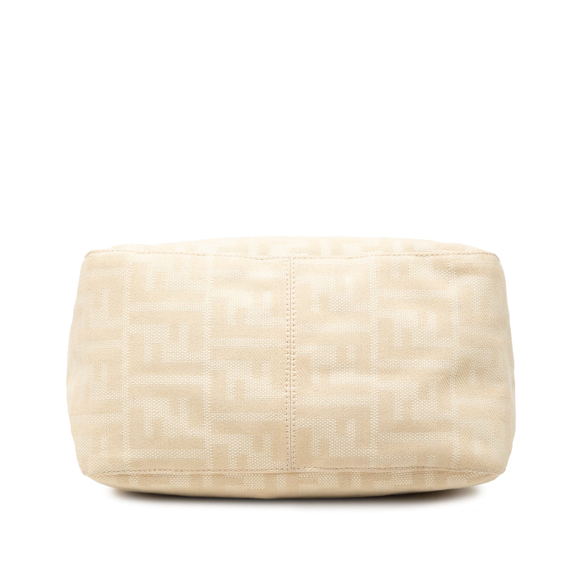 Fendi Zucca Canvas Double Flap Shoulder Bag