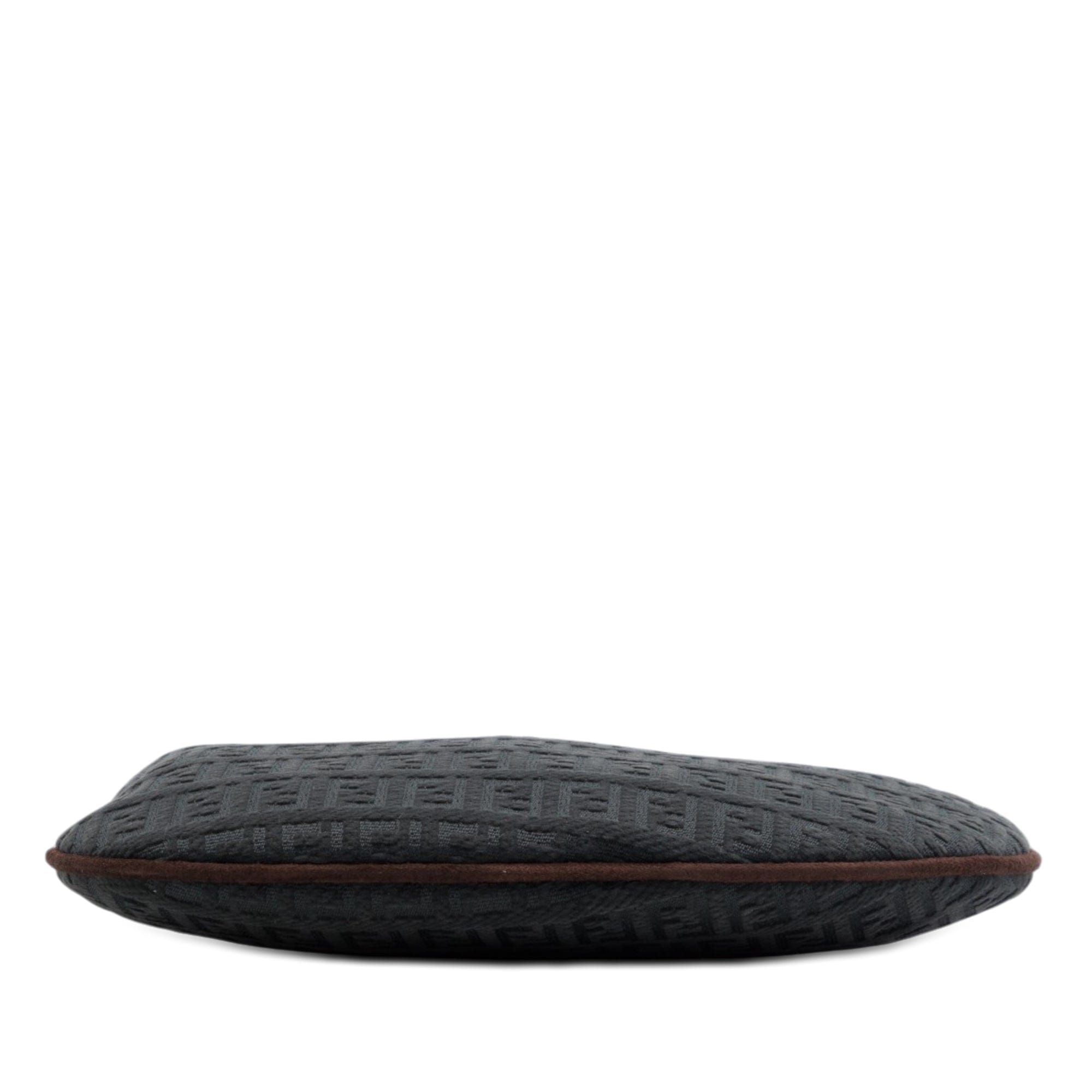 Fendi Zucchino Canvas Oyster Shoulder Bag