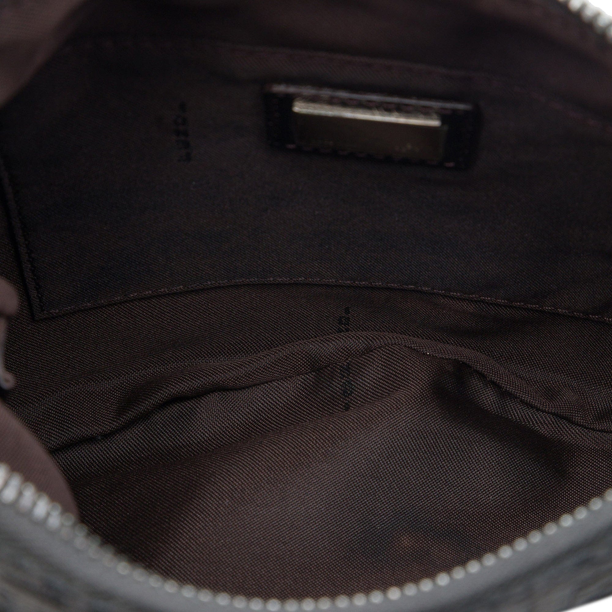 Fendi Zucchino Canvas Oyster Shoulder Bag