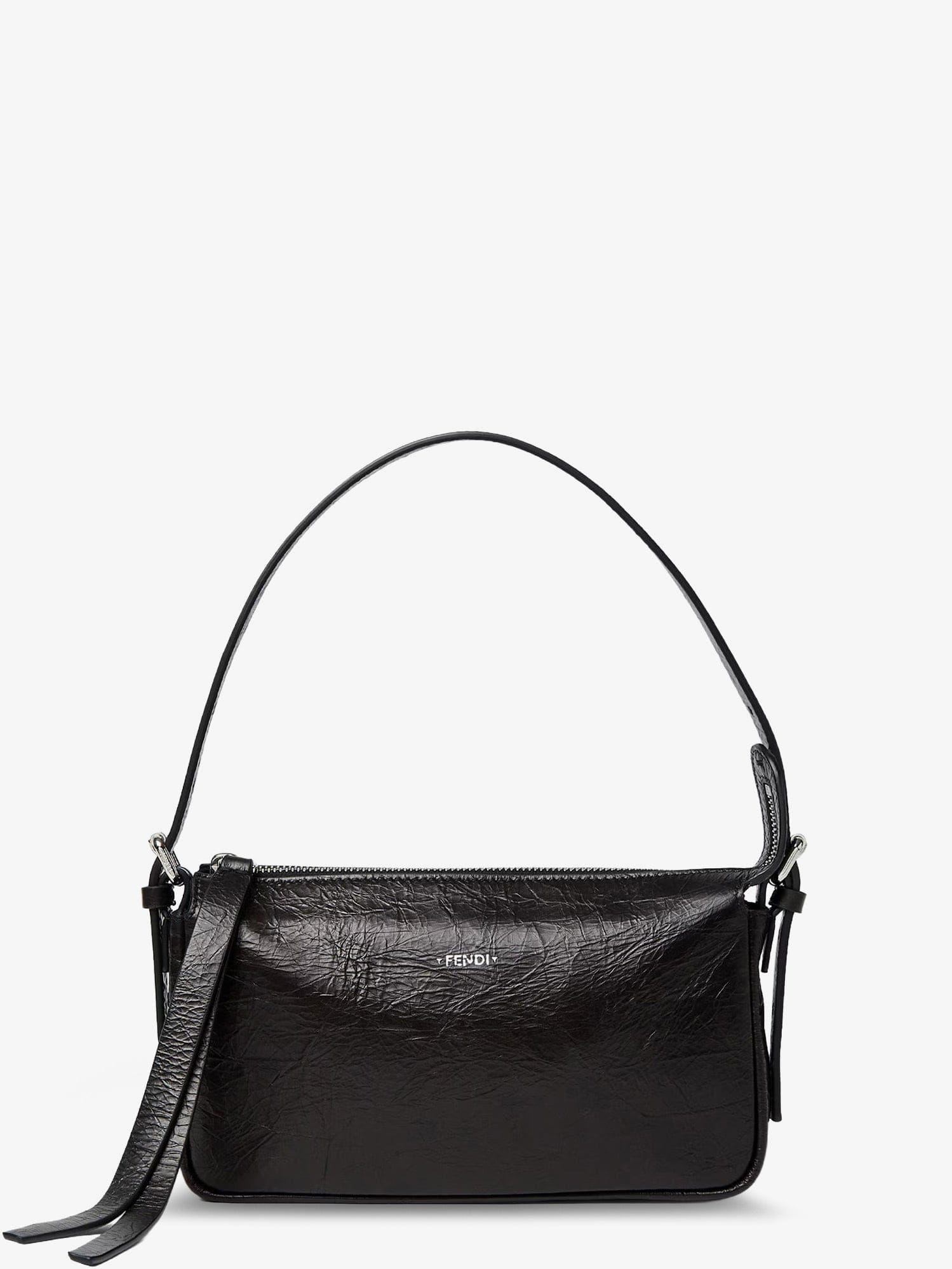 Fendi Zip Top Small vintage - effect leather shoulder bag
