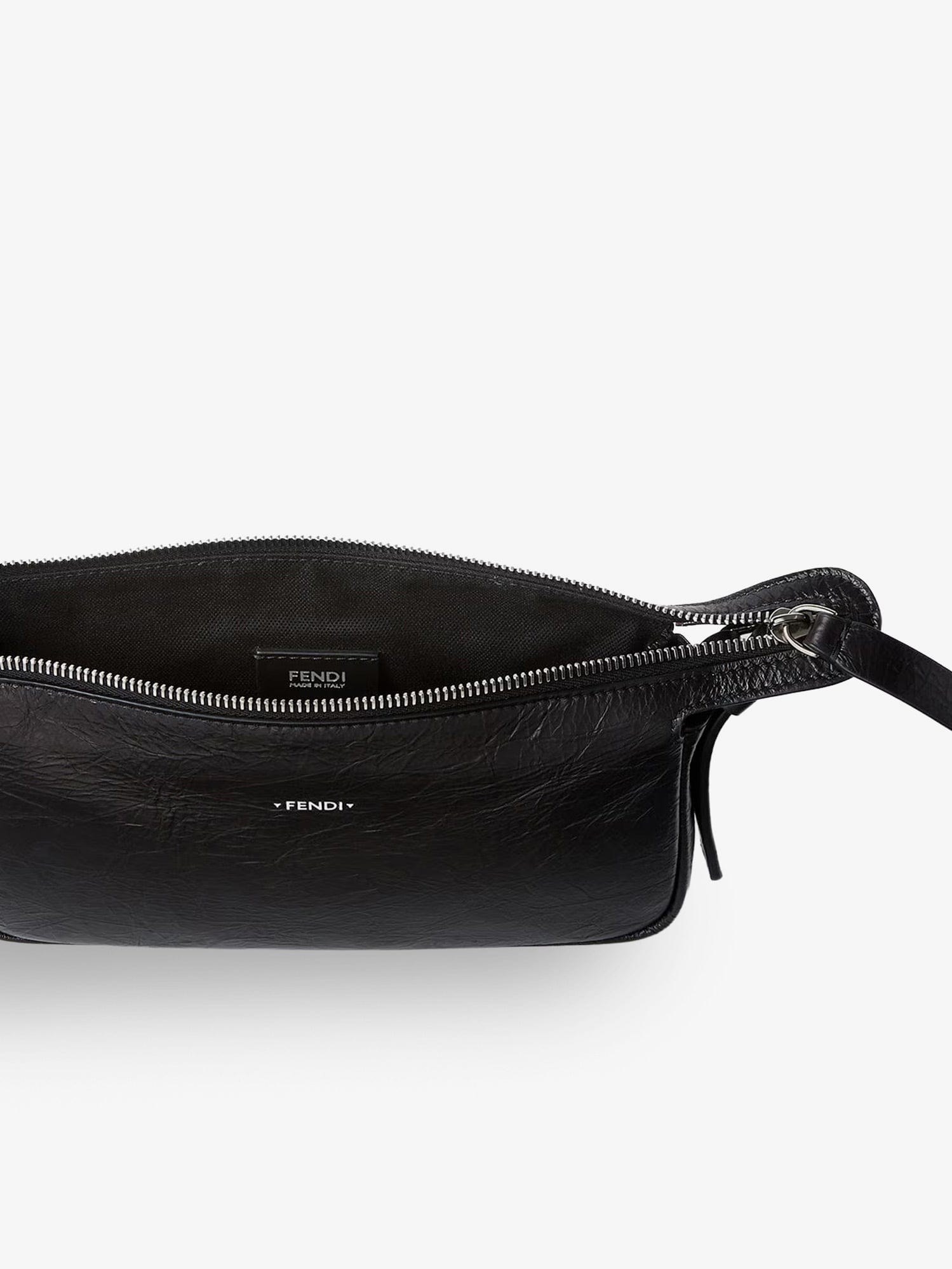 Fendi Zip Top Small vintage - effect leather shoulder bag