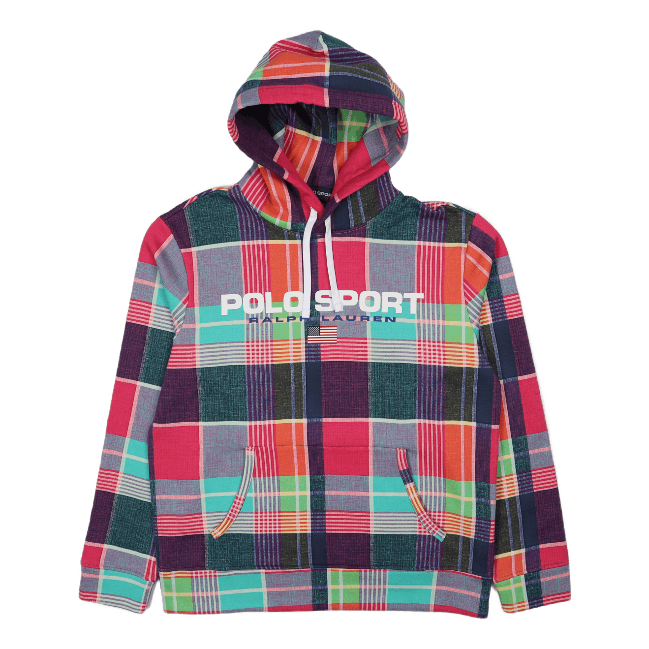 Polo Ralph Lauren Polo Sport Madras - Print Hoodie Madras Print Pink Multi