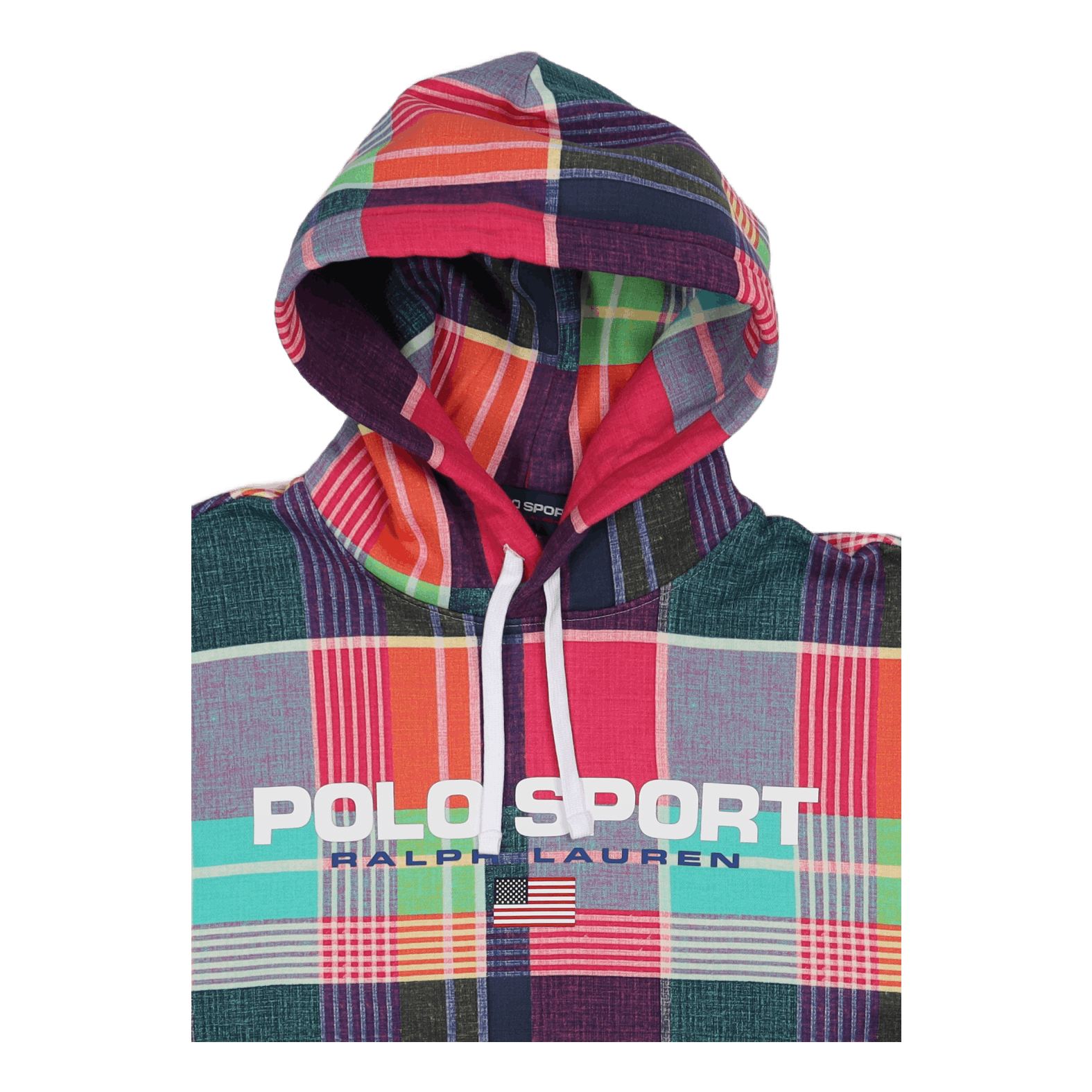 Polo Ralph Lauren Polo Sport Madras - Print Hoodie Madras Print Pink Multi