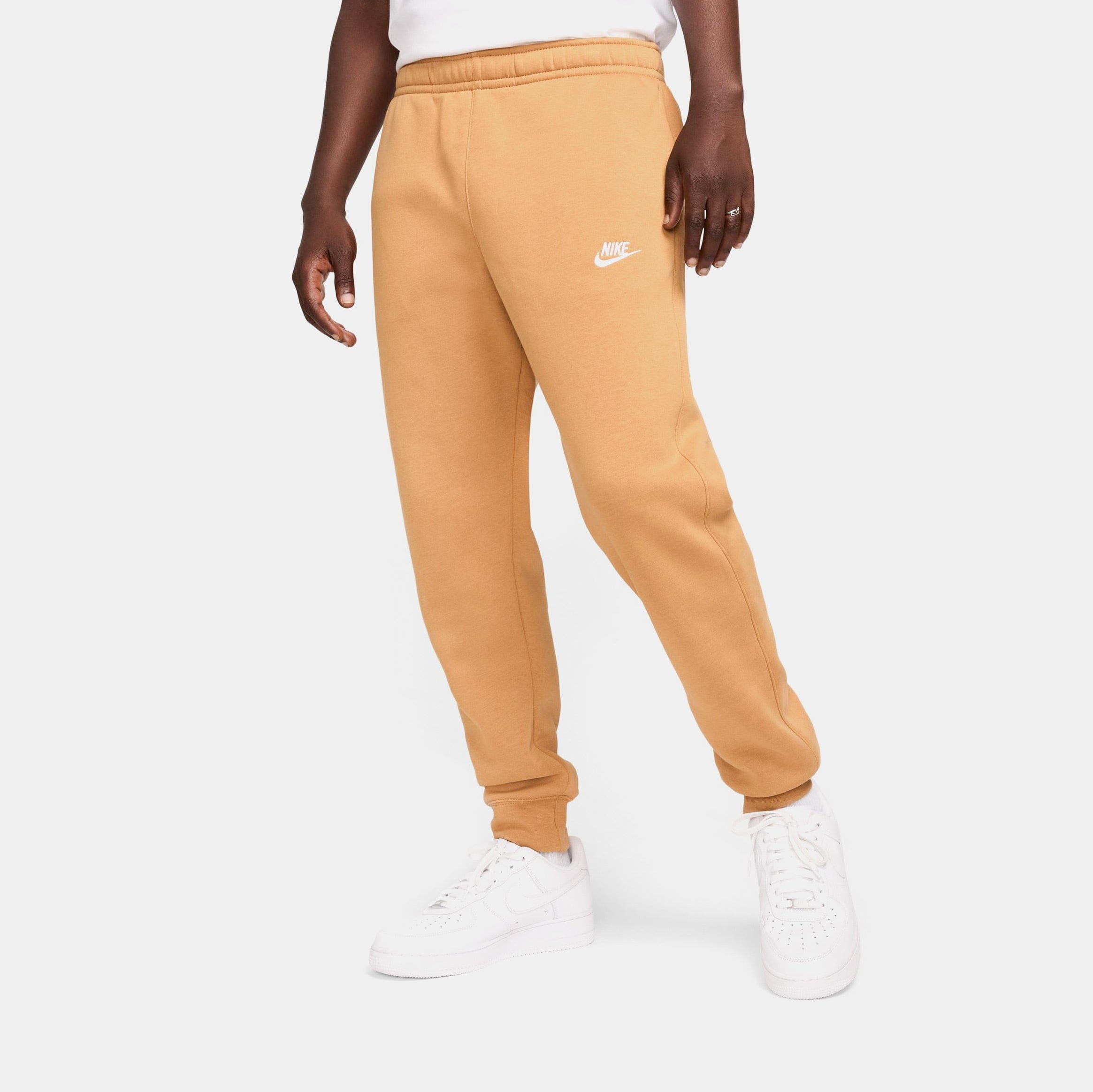 Nike NSW Club Fleece Jogger Mens Pants (Flax/White)