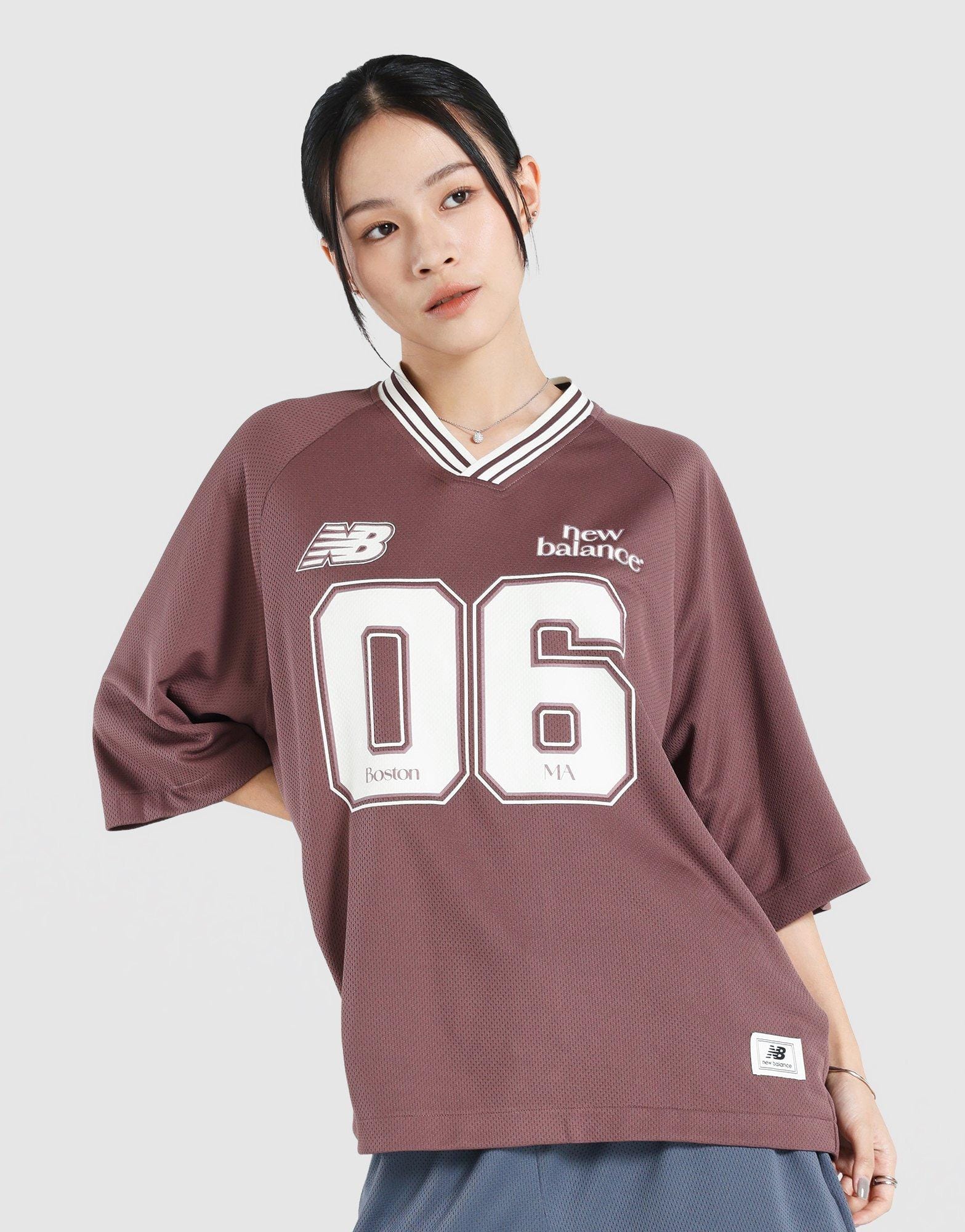 New Balance Rib Sport Jersey Short Sleeve Top