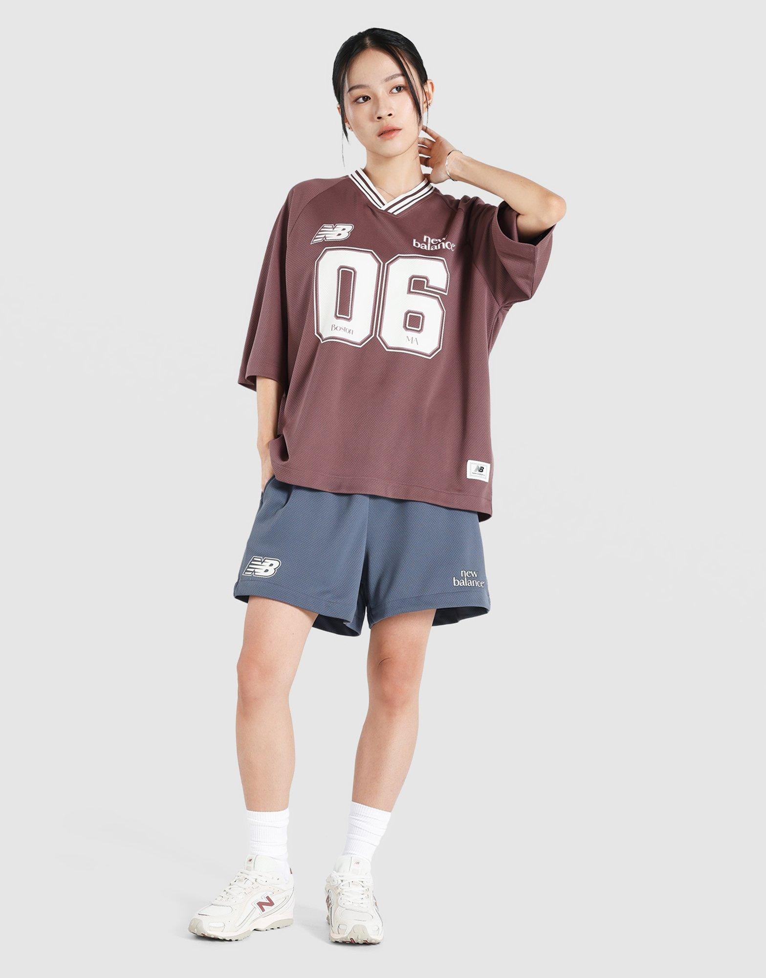 New Balance Rib Sport Jersey Short Sleeve Top