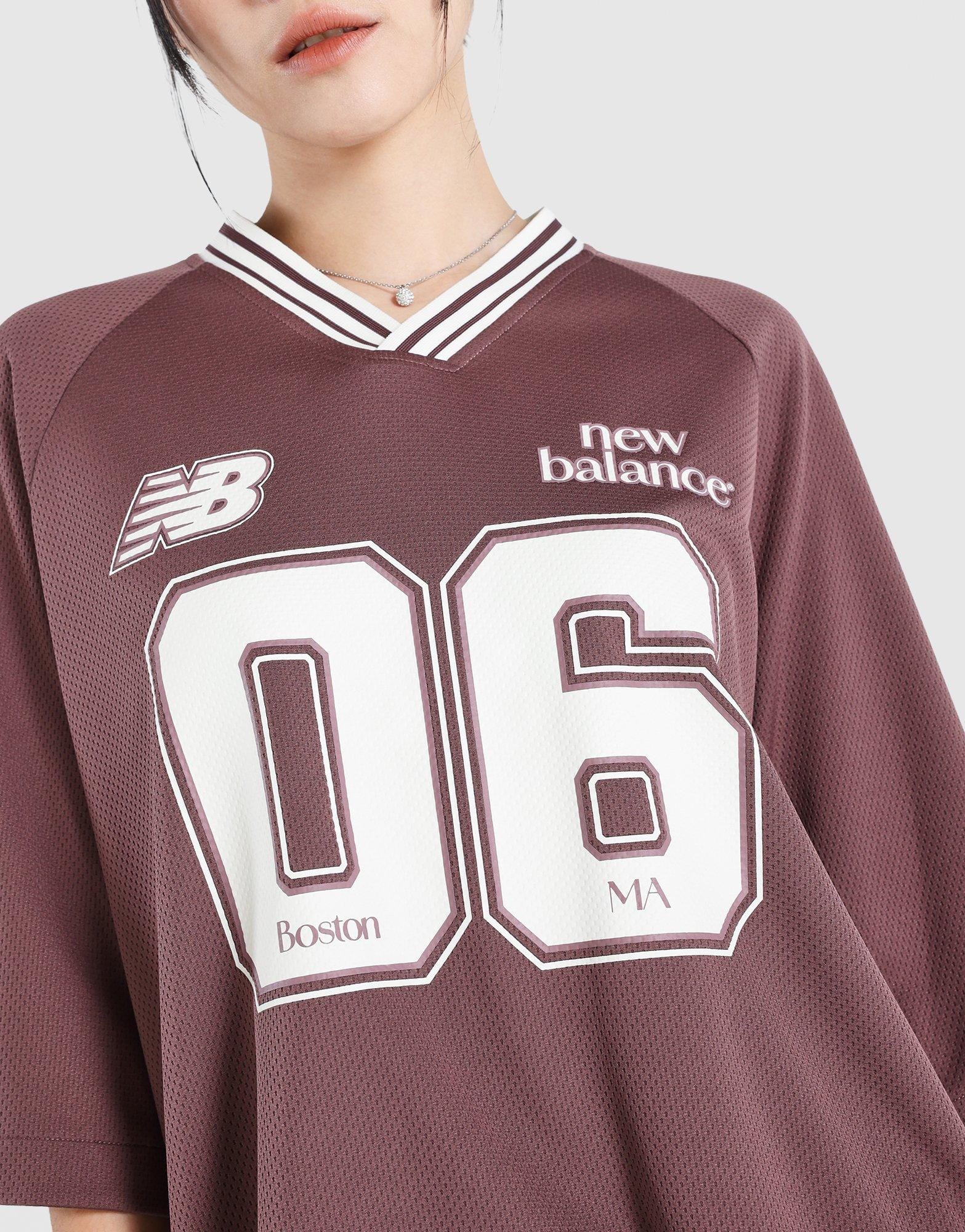 New Balance Rib Sport Jersey Short Sleeve Top