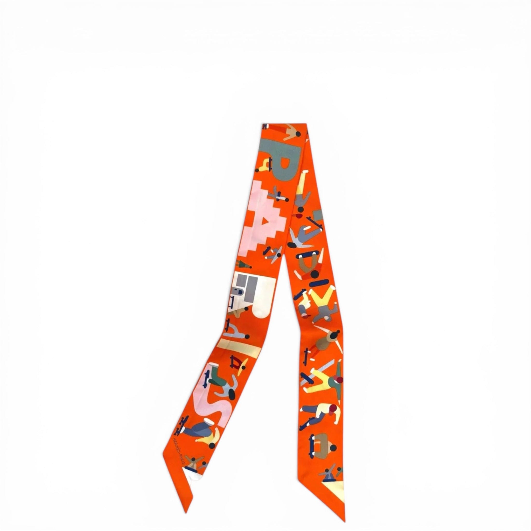 Hermès Twilly Figures Libres Orange Silk