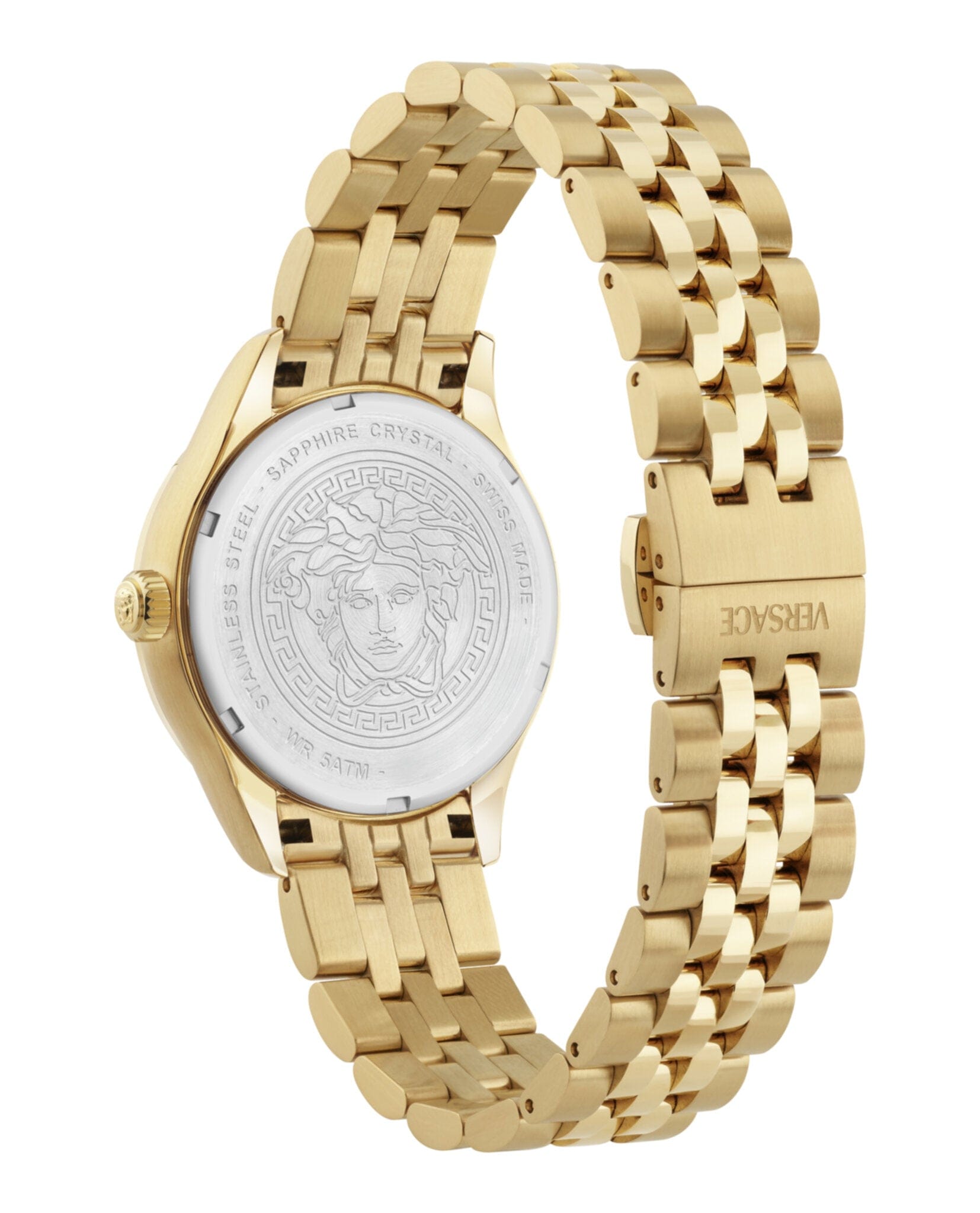 Versace Womens Gold 35 mm Bracelet Fashion Watch