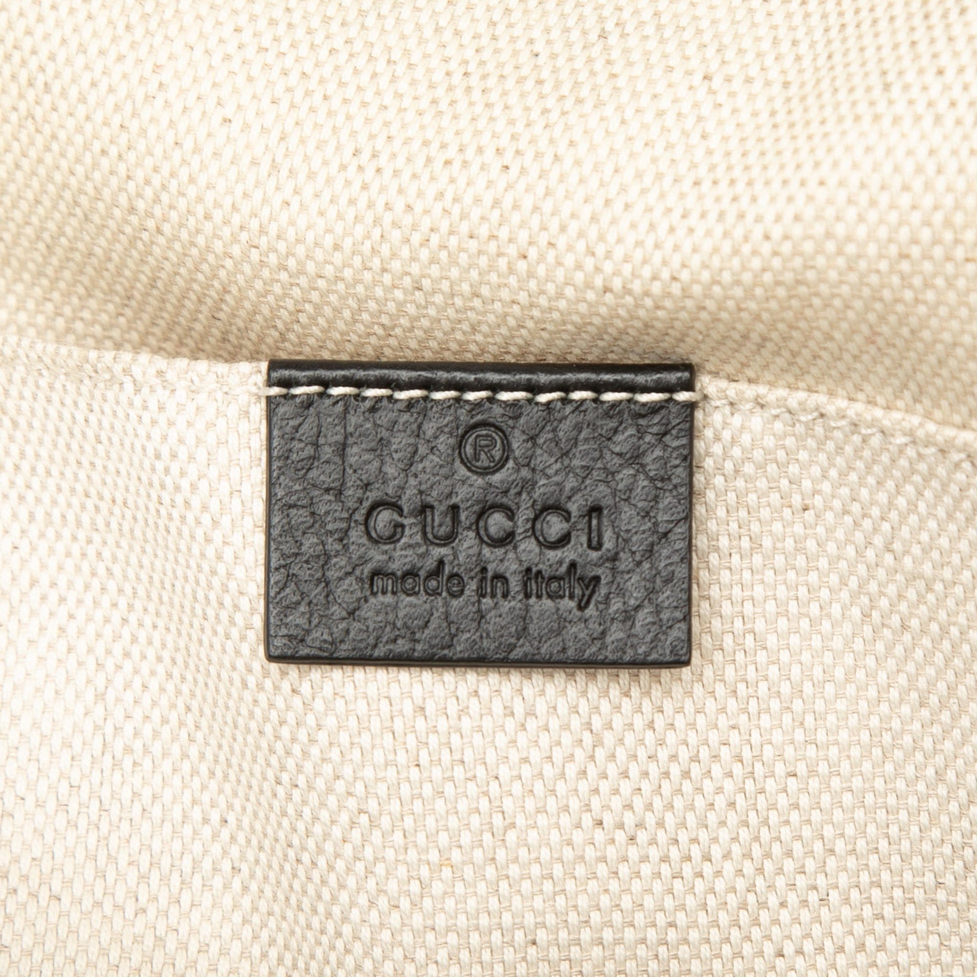 Gucci Pebbled Calfskin Soho Chain Backpack