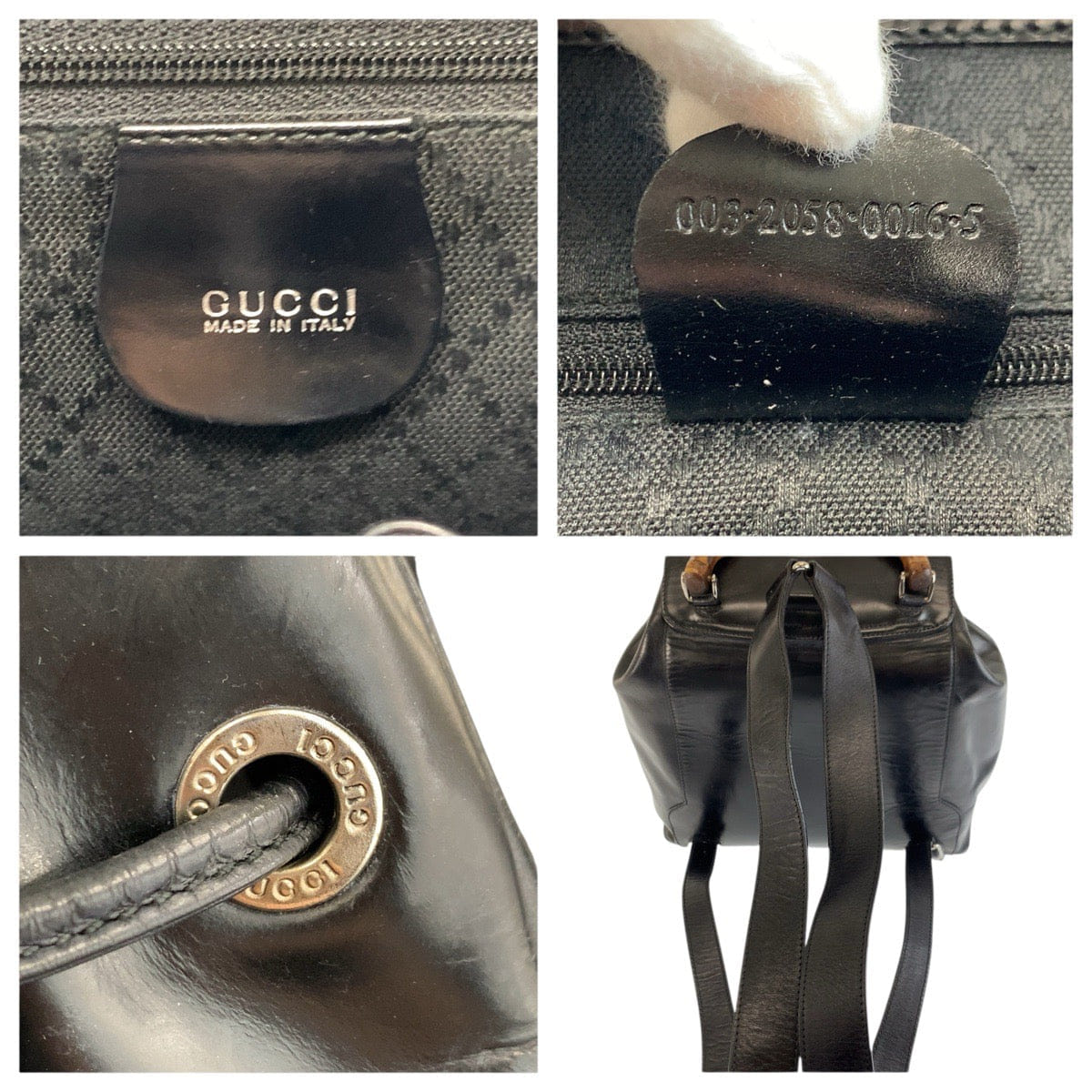 Gucci Bamboo Leather Backpack