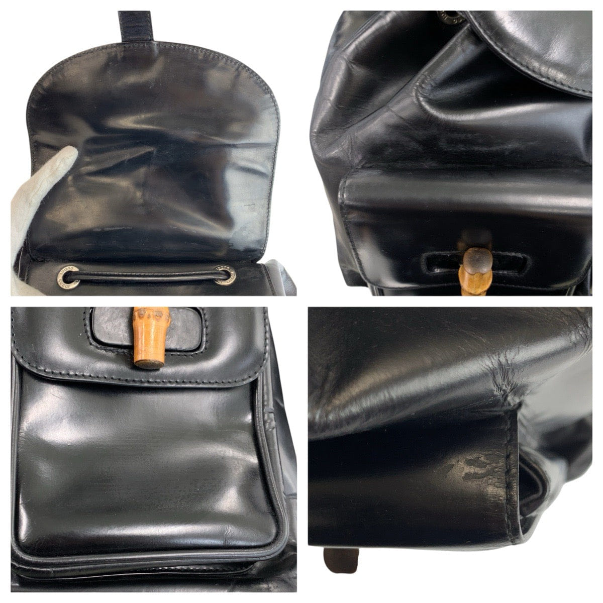 Gucci Bamboo Leather Backpack