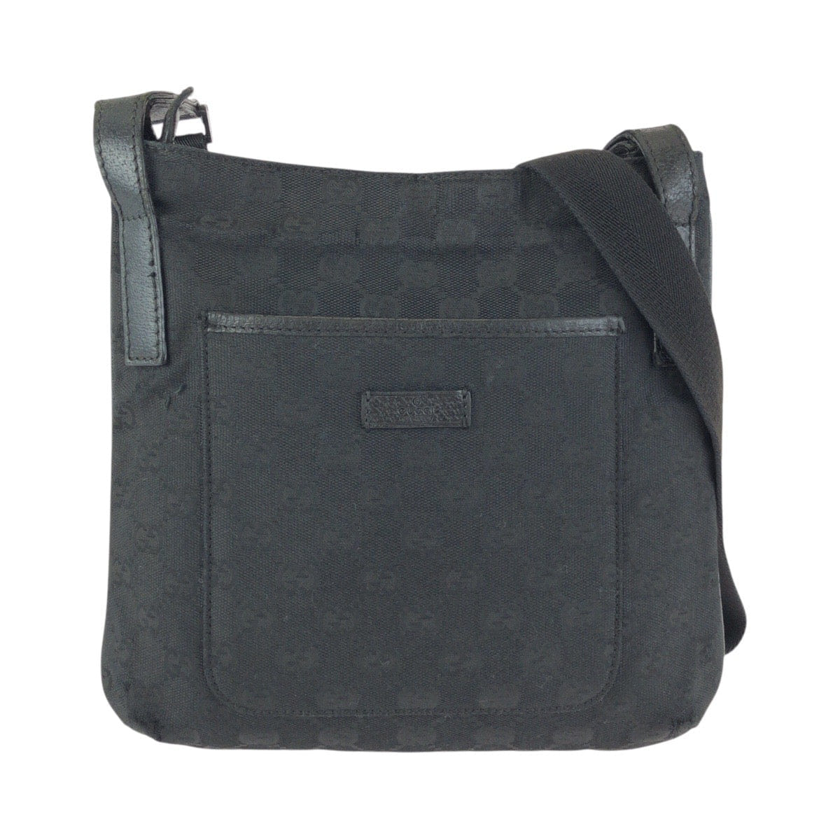 Gucci GG Canvas Leather Messenger Bag