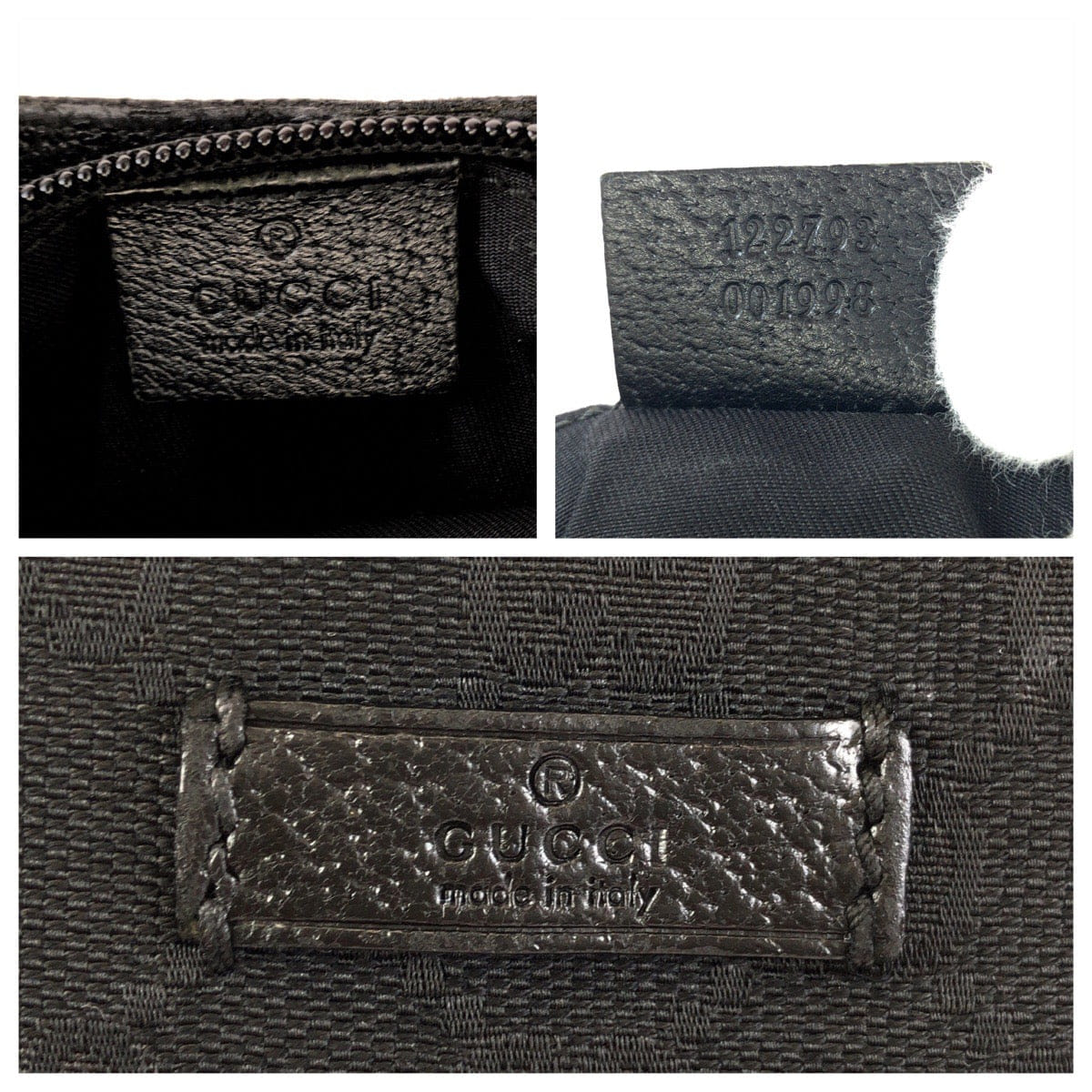 Gucci GG Canvas Leather Messenger Bag