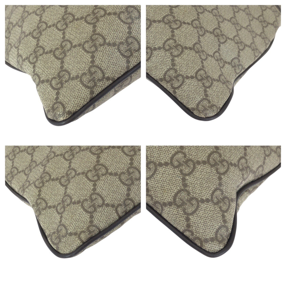Gucci Beige Dark Brown GG Supreme Canvas Messenger Bag