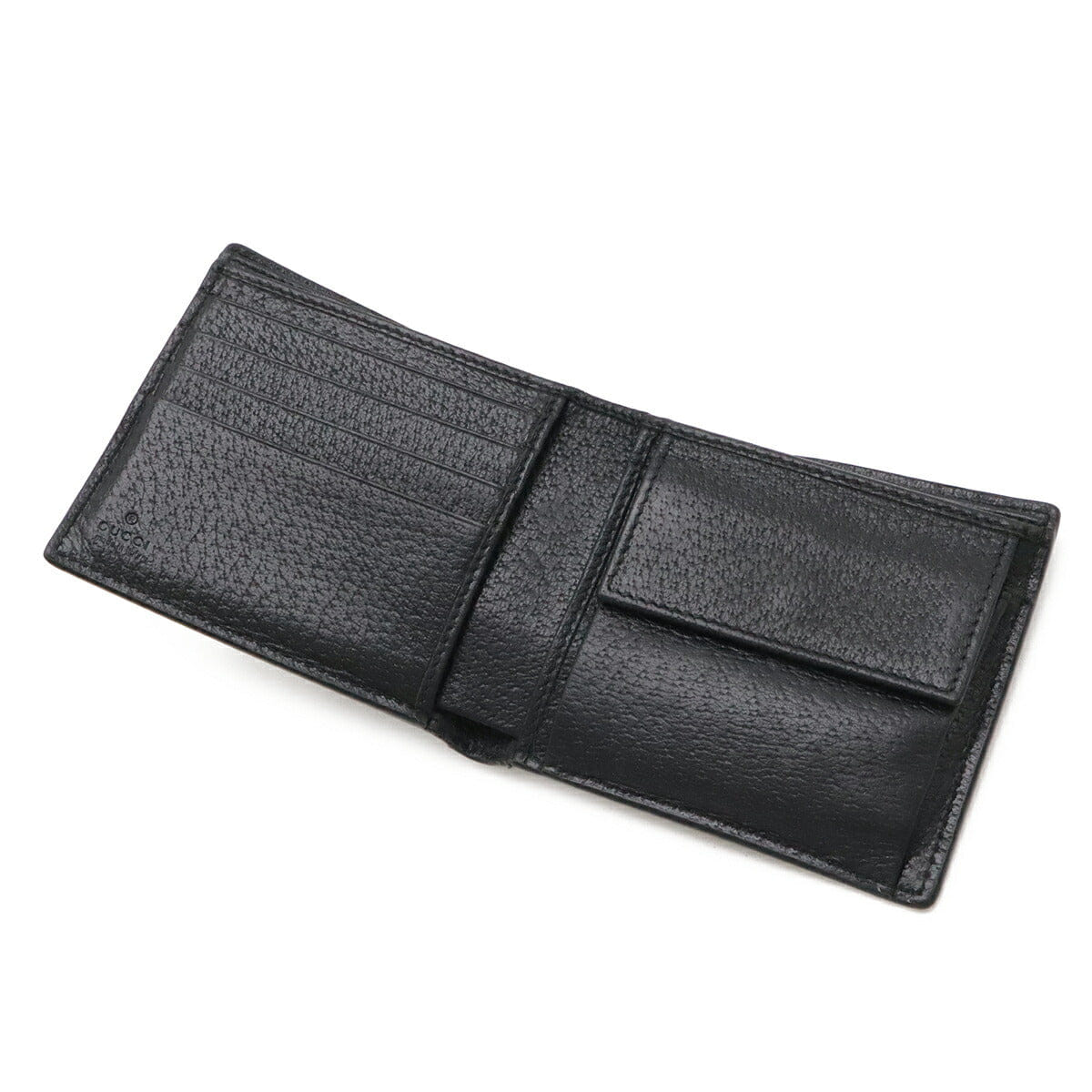 Gucci Leather Animalier Metal Bee Bifold Wallet