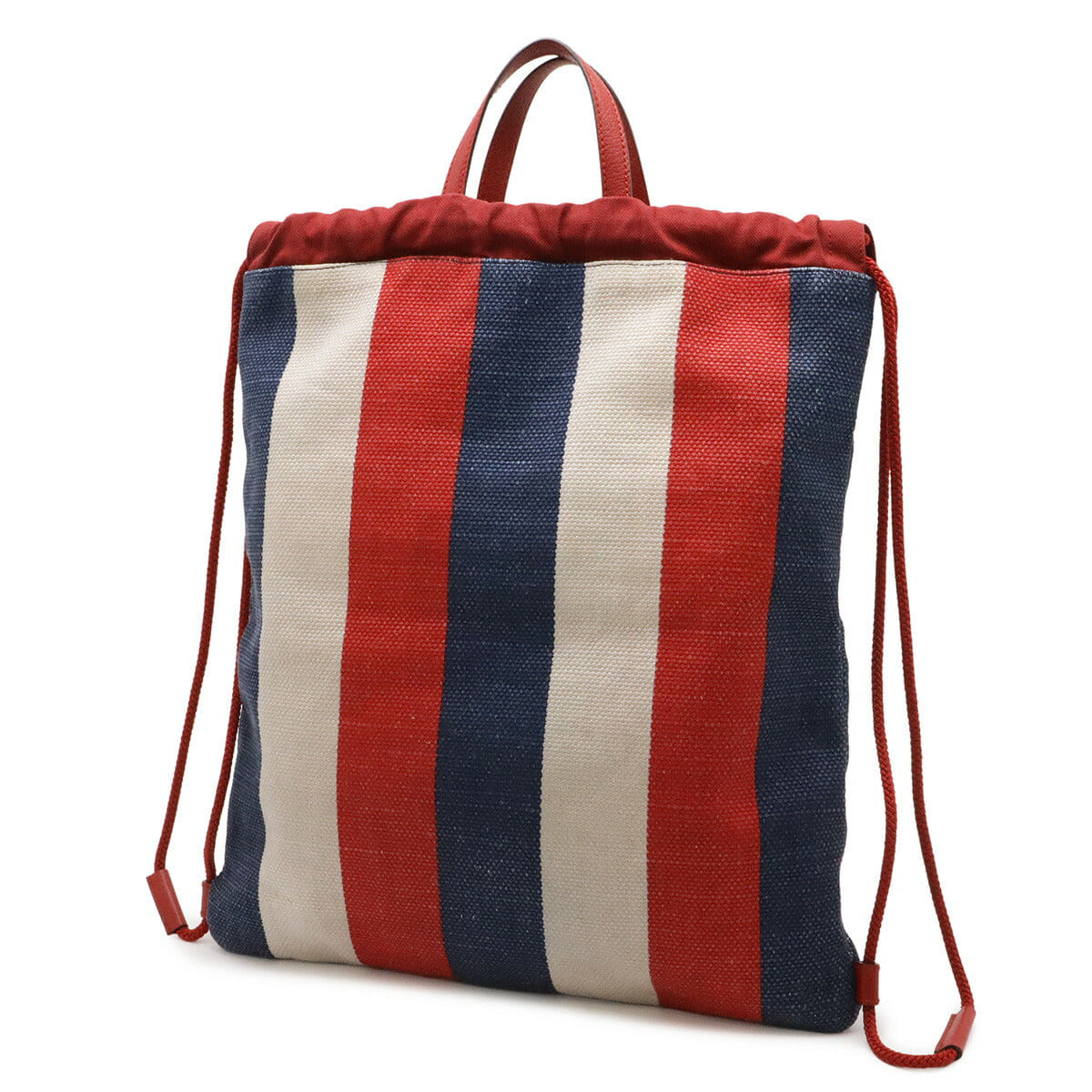 Gucci Canvas Leather Tricolor Drawstring Backpack