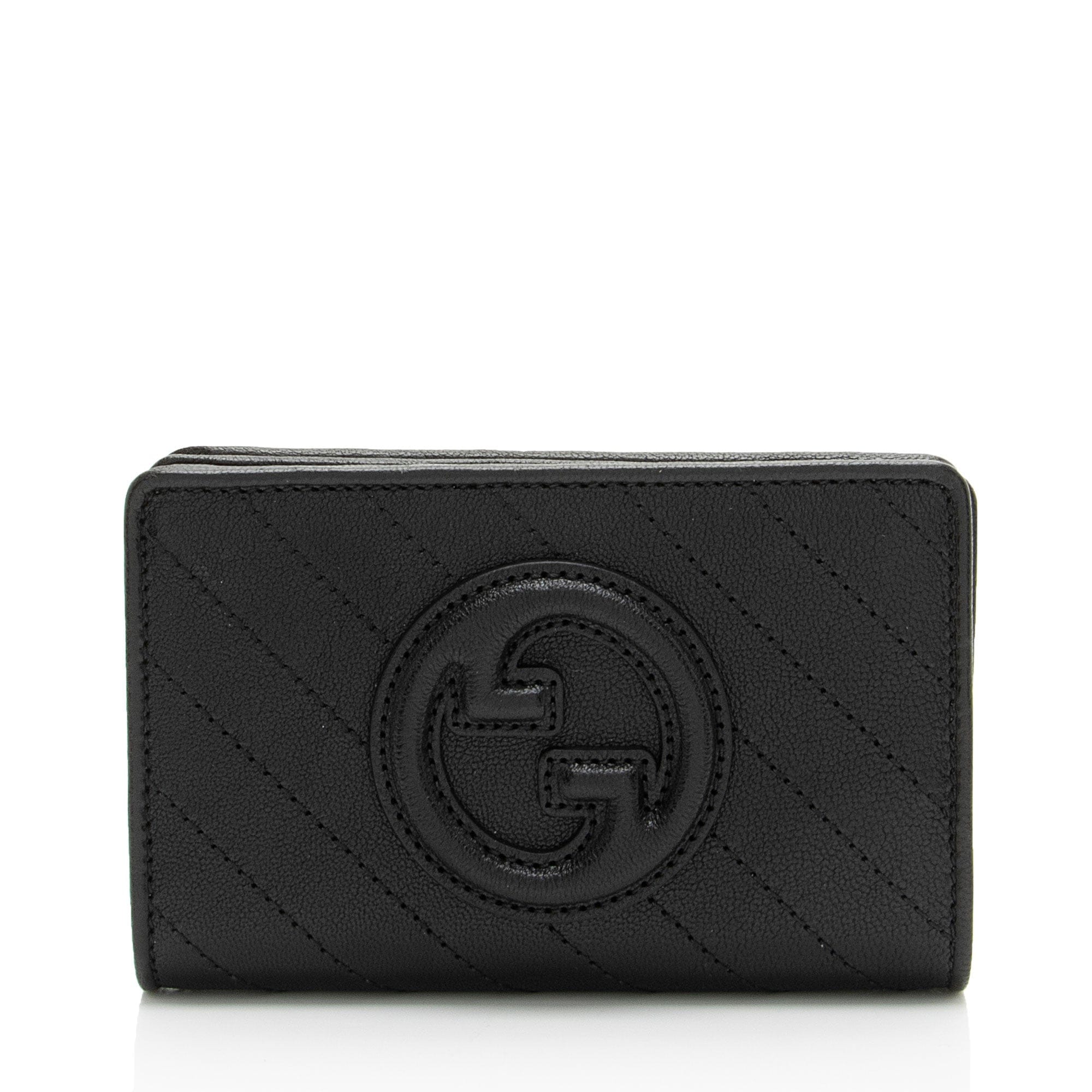 Gucci Diagonal Stitched Calfskin Blondie Wallet
