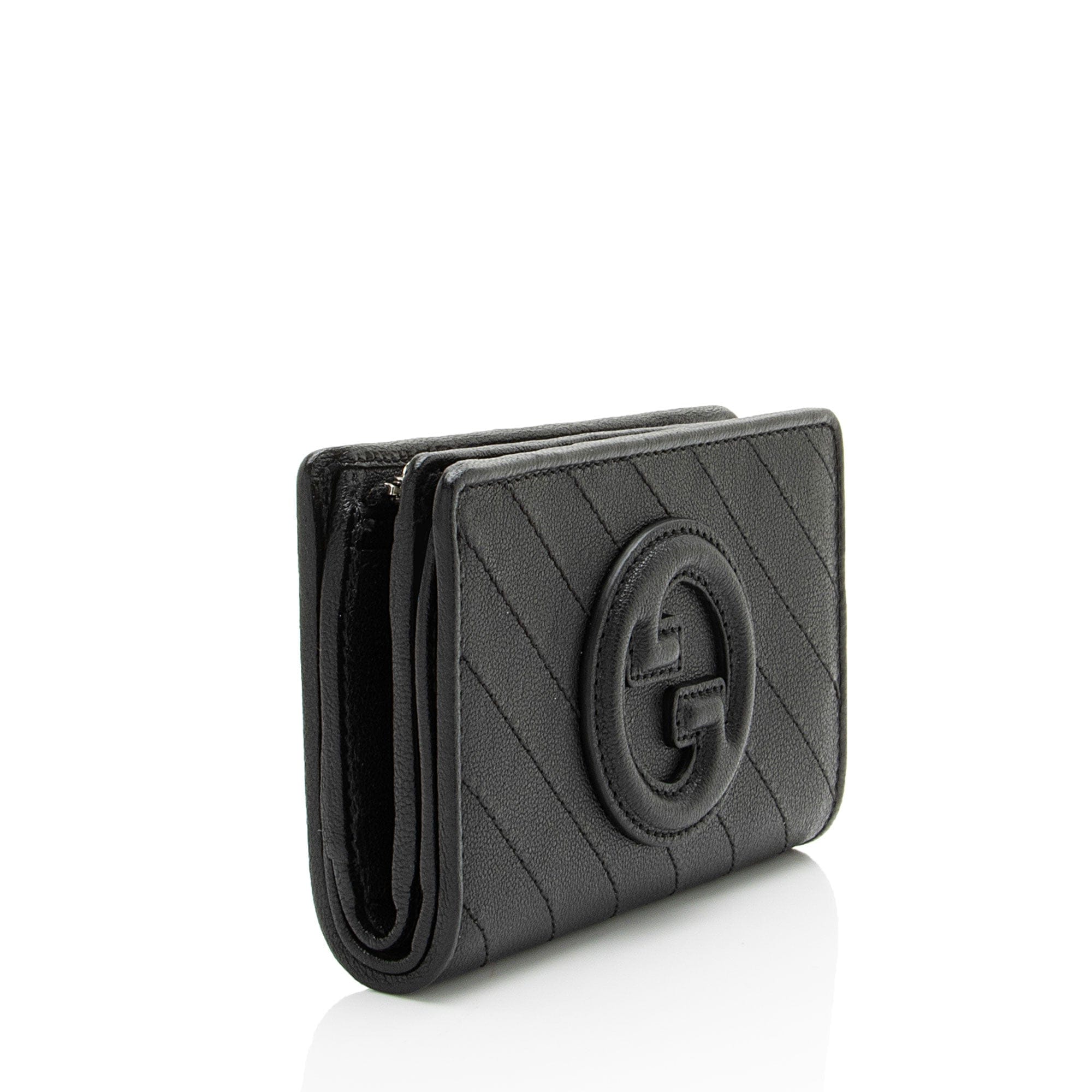 Gucci Diagonal Stitched Calfskin Blondie Wallet
