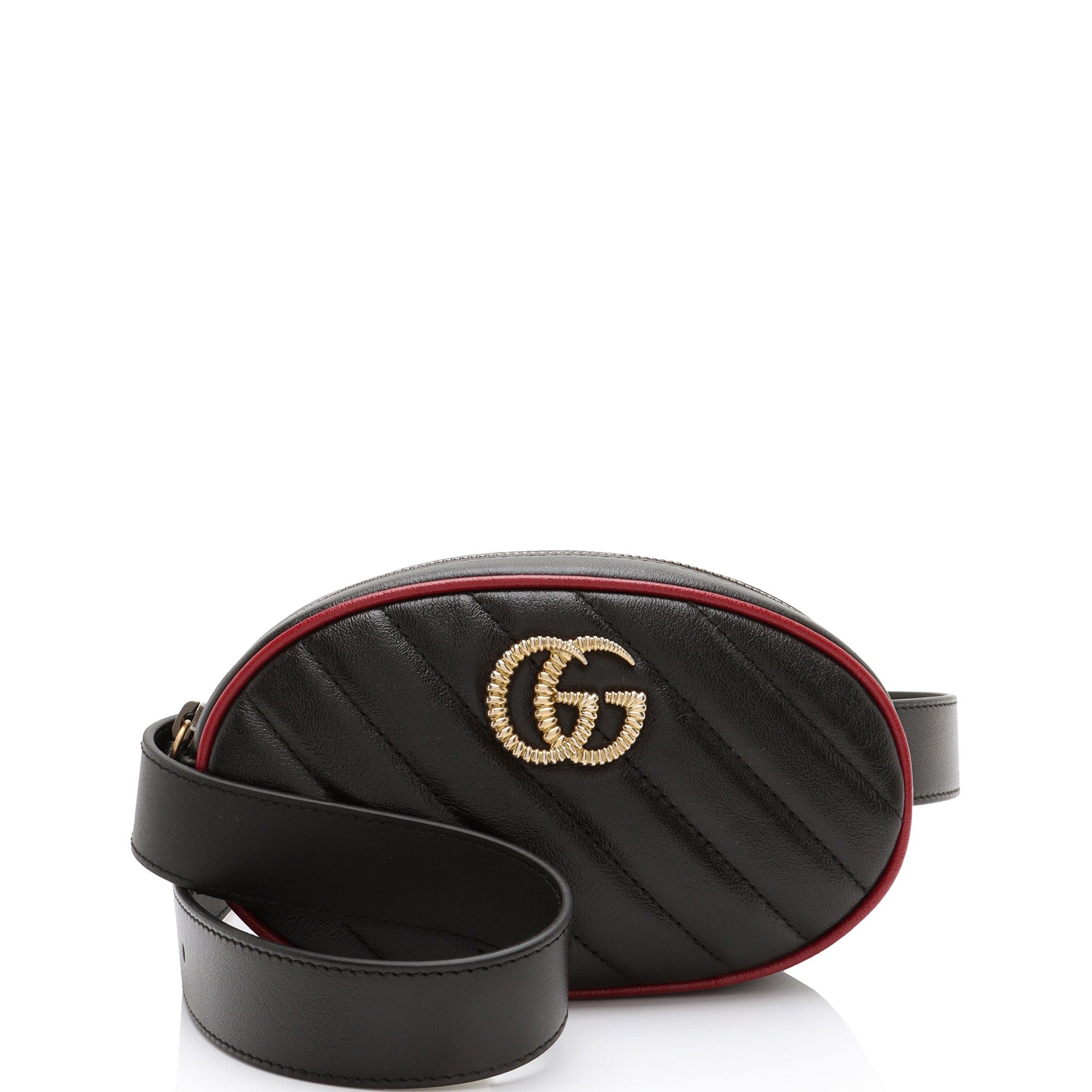 Gucci Matelasse Leather Torchon GG Marmont Belt Bag