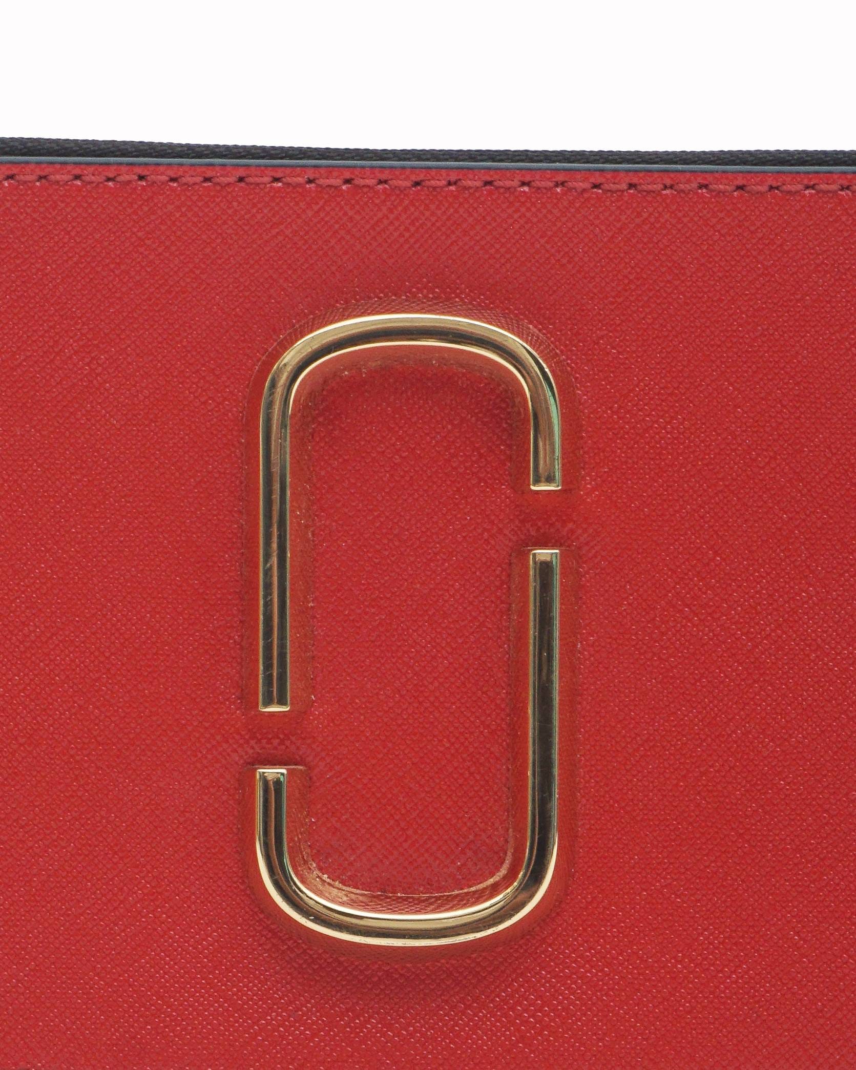 Marc Jacobs Red Saffiano Leather The Americana Snapshot Bag