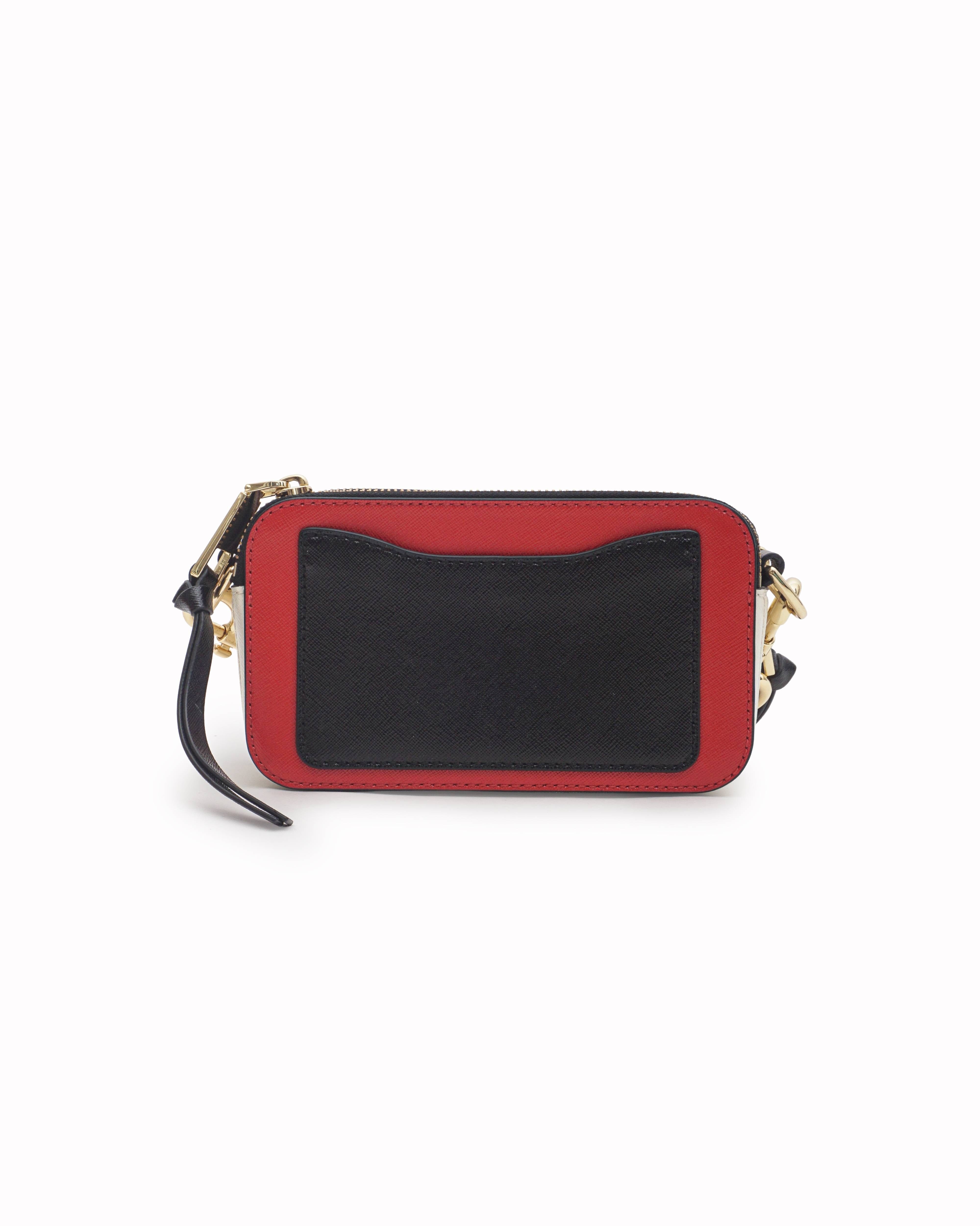 Marc Jacobs Red Saffiano Leather The Americana Snapshot Bag