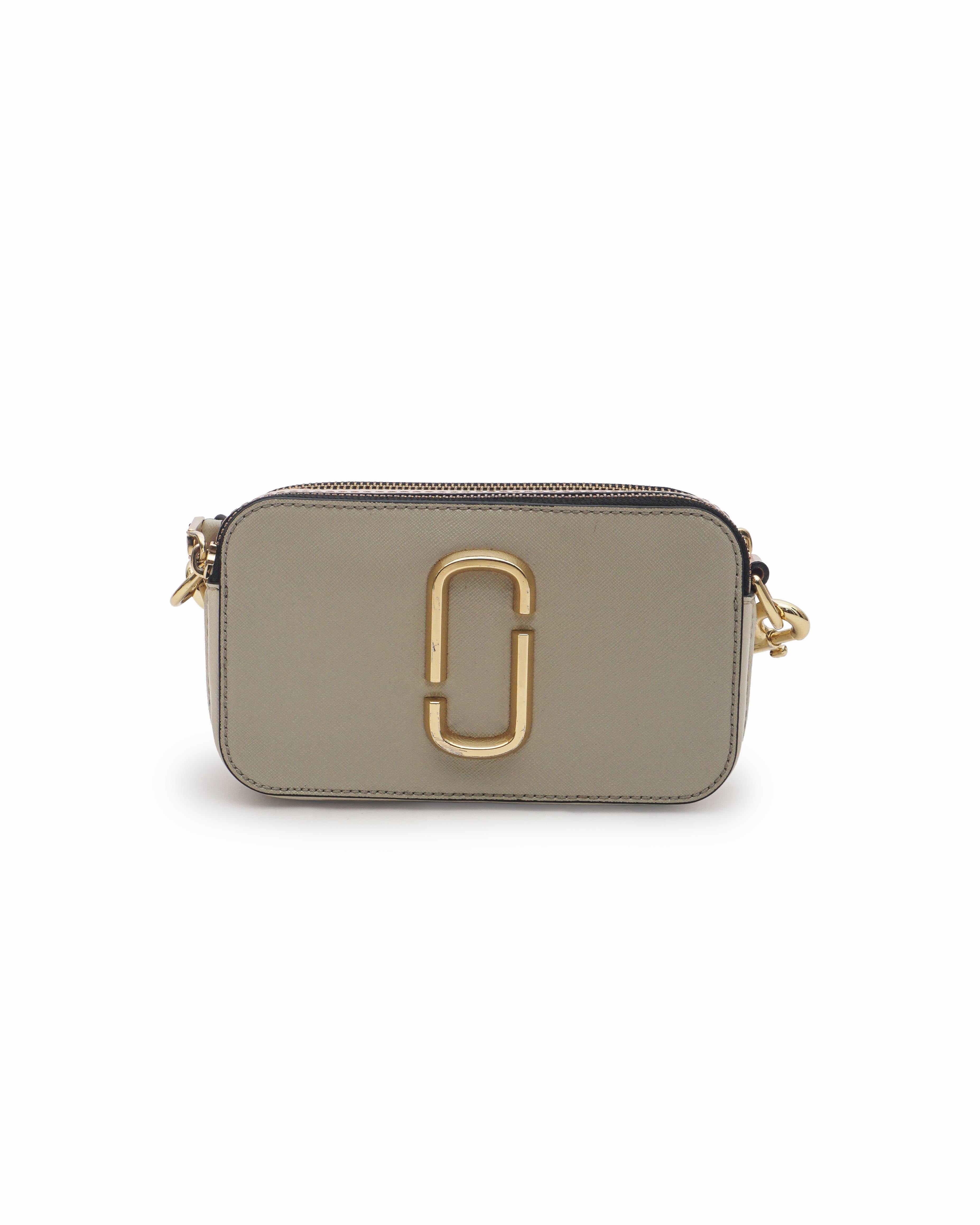 Marc Jacobs Beige Saffiano Leather The Snapshot Bag