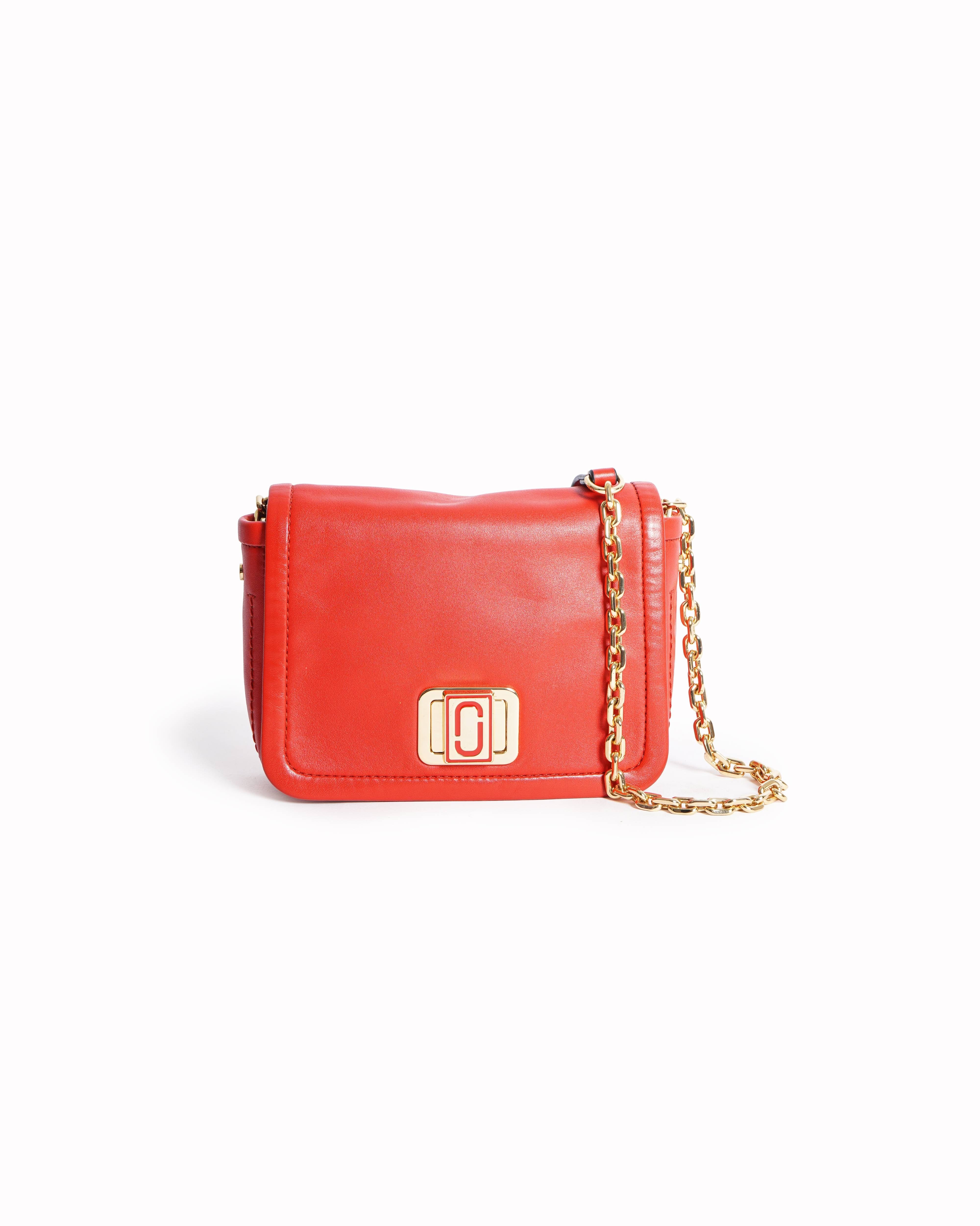 Marc Jacobs Cayenne Pepper The Mini Squeeze Chain Handle Cross Body Bag