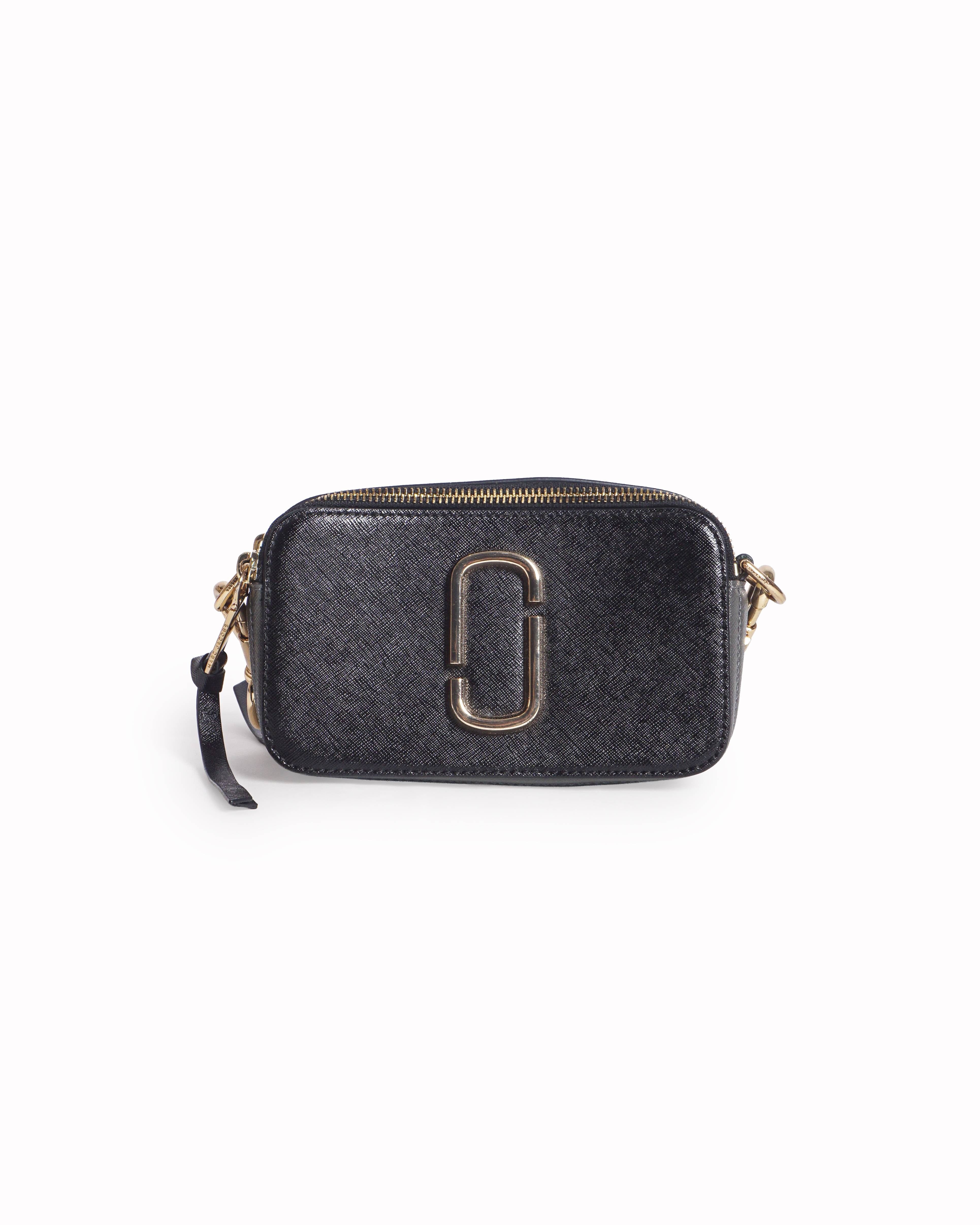 Marc Jacobs Black Tri - Colour Saffiano Leather Snapshot Camera Bag