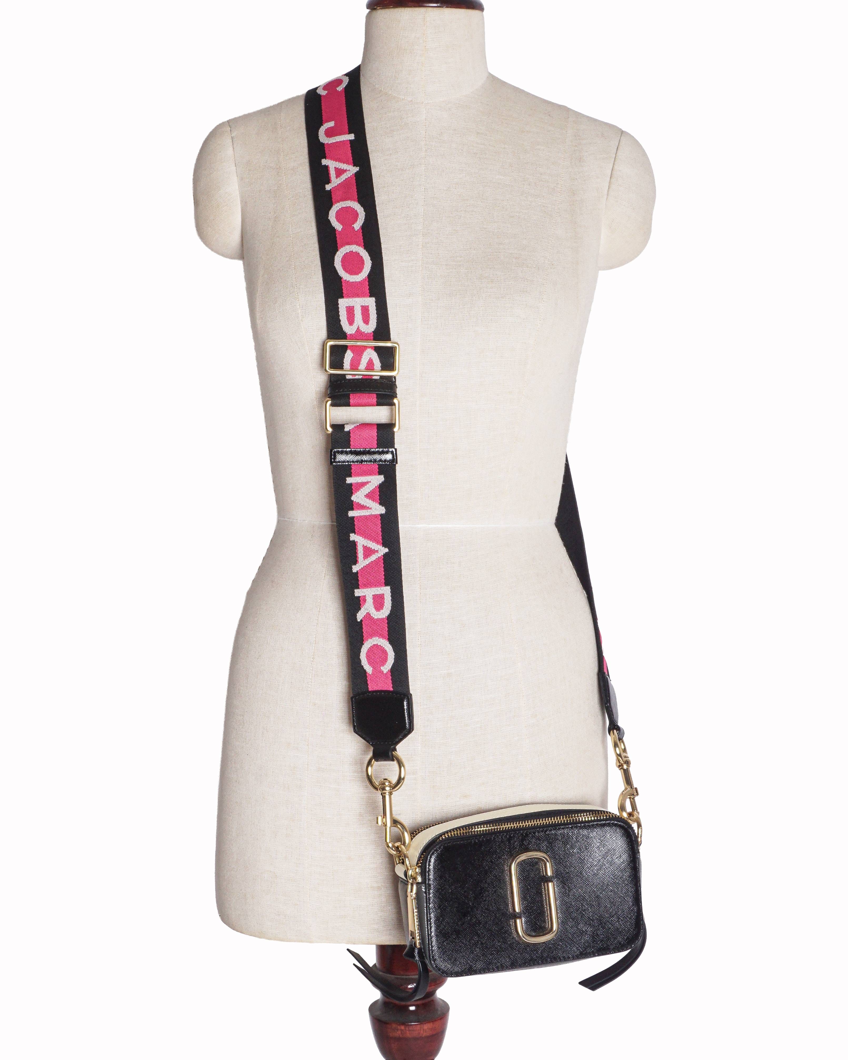 Marc Jacobs Black Tri - Colour Saffiano Leather Snapshot Camera Bag