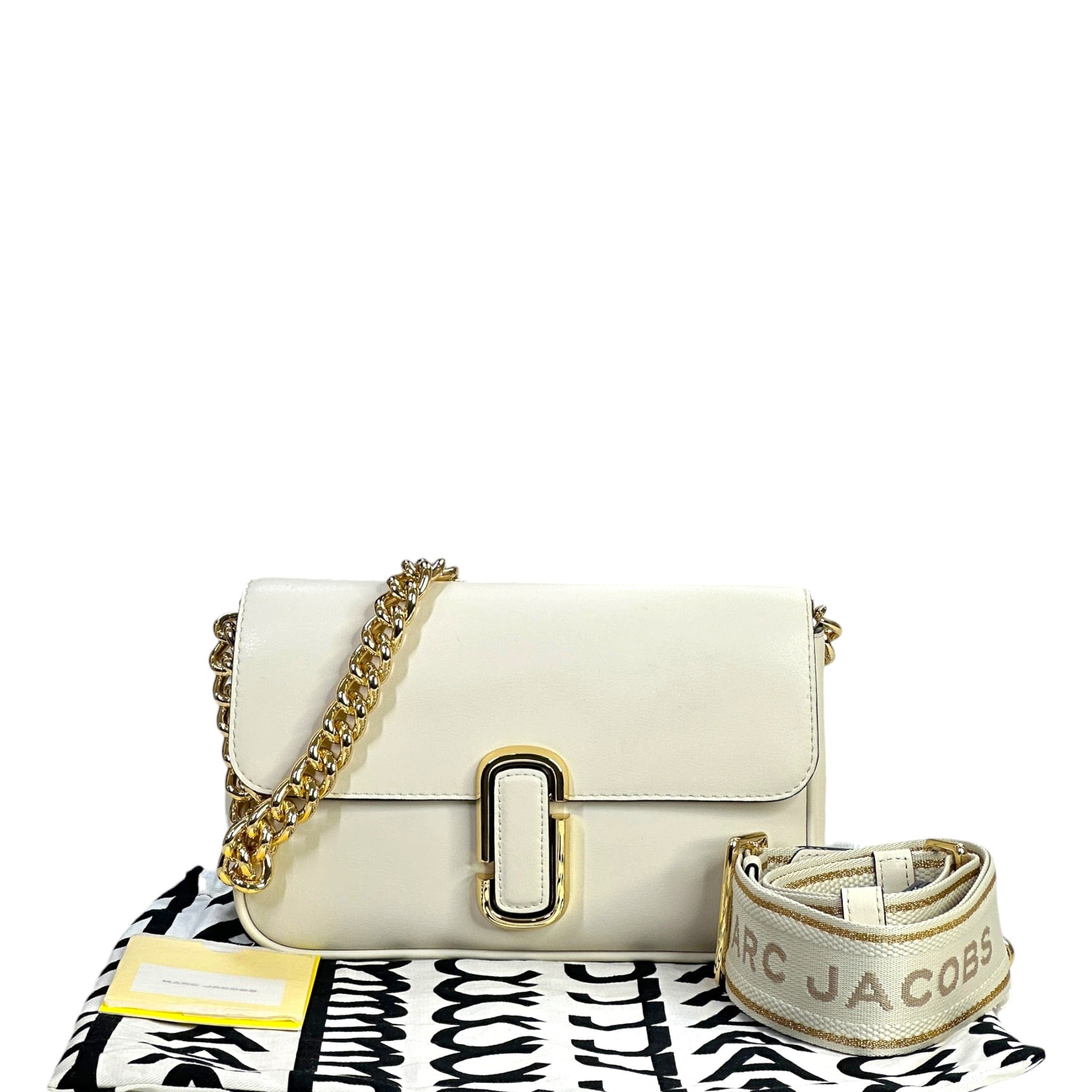 Marc Jacobs The J Marc White Leather Shoulder Bag