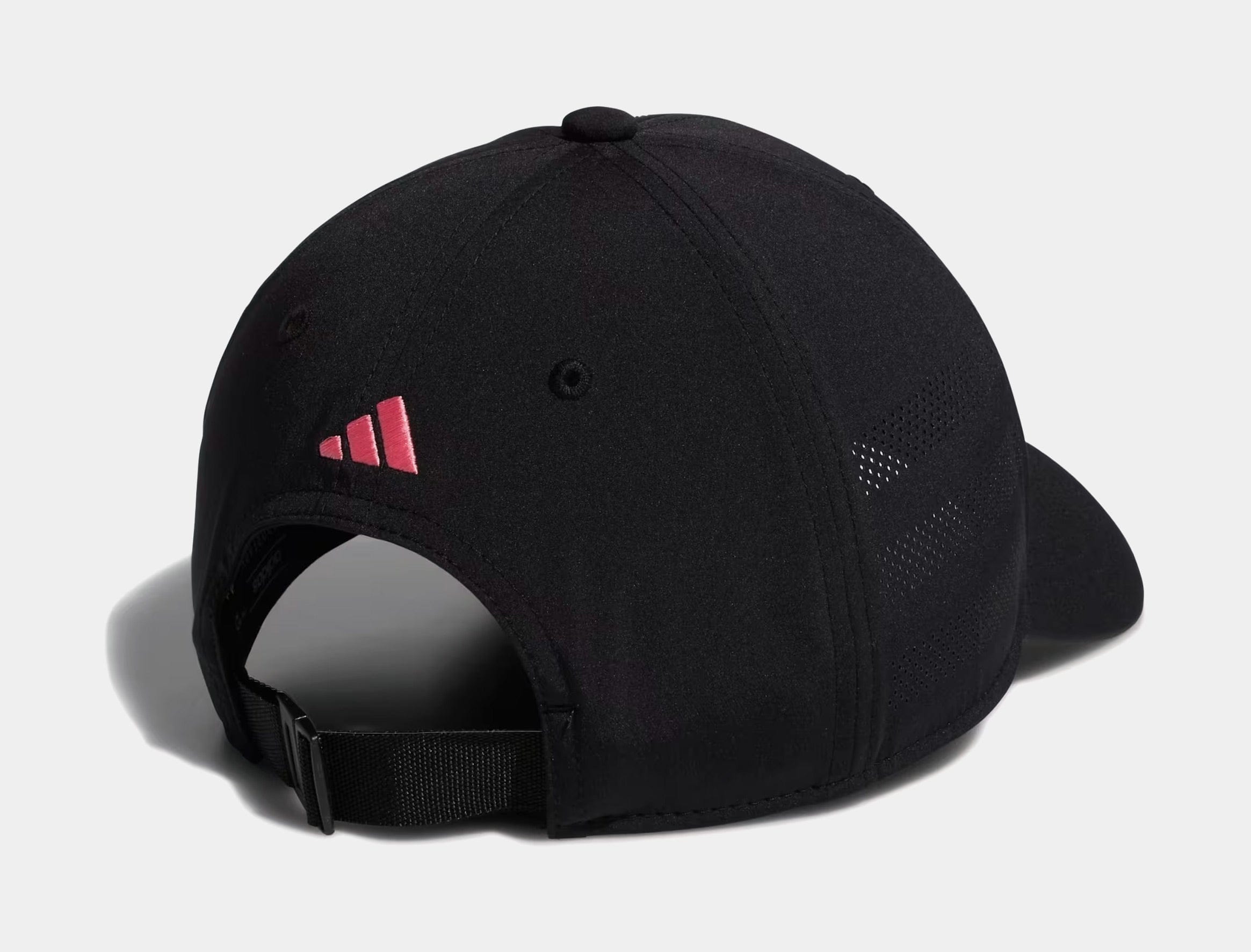 adidas Soccer Relaxed Strapback Mens Hat (Black/Pink/Black)