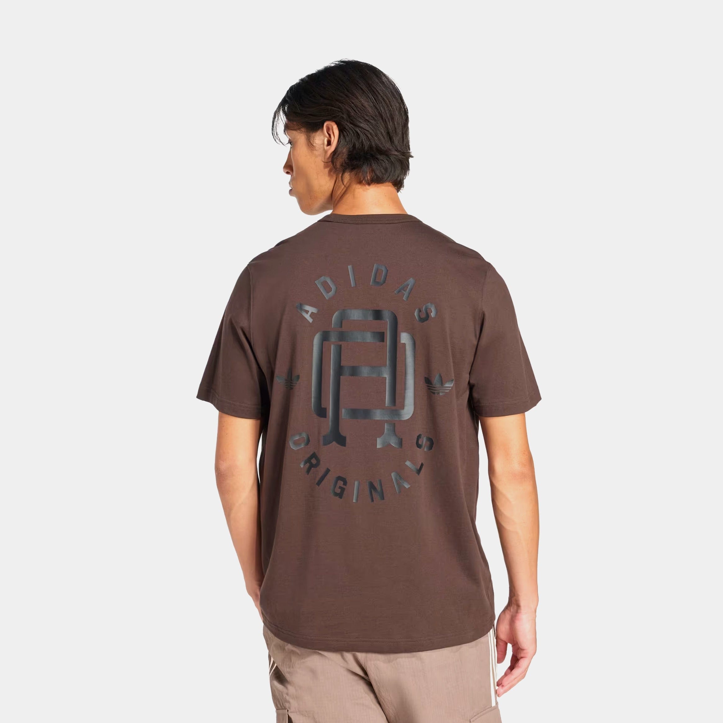 adidas Varsity Essentials Mens Short Sleeve (Brown/White)