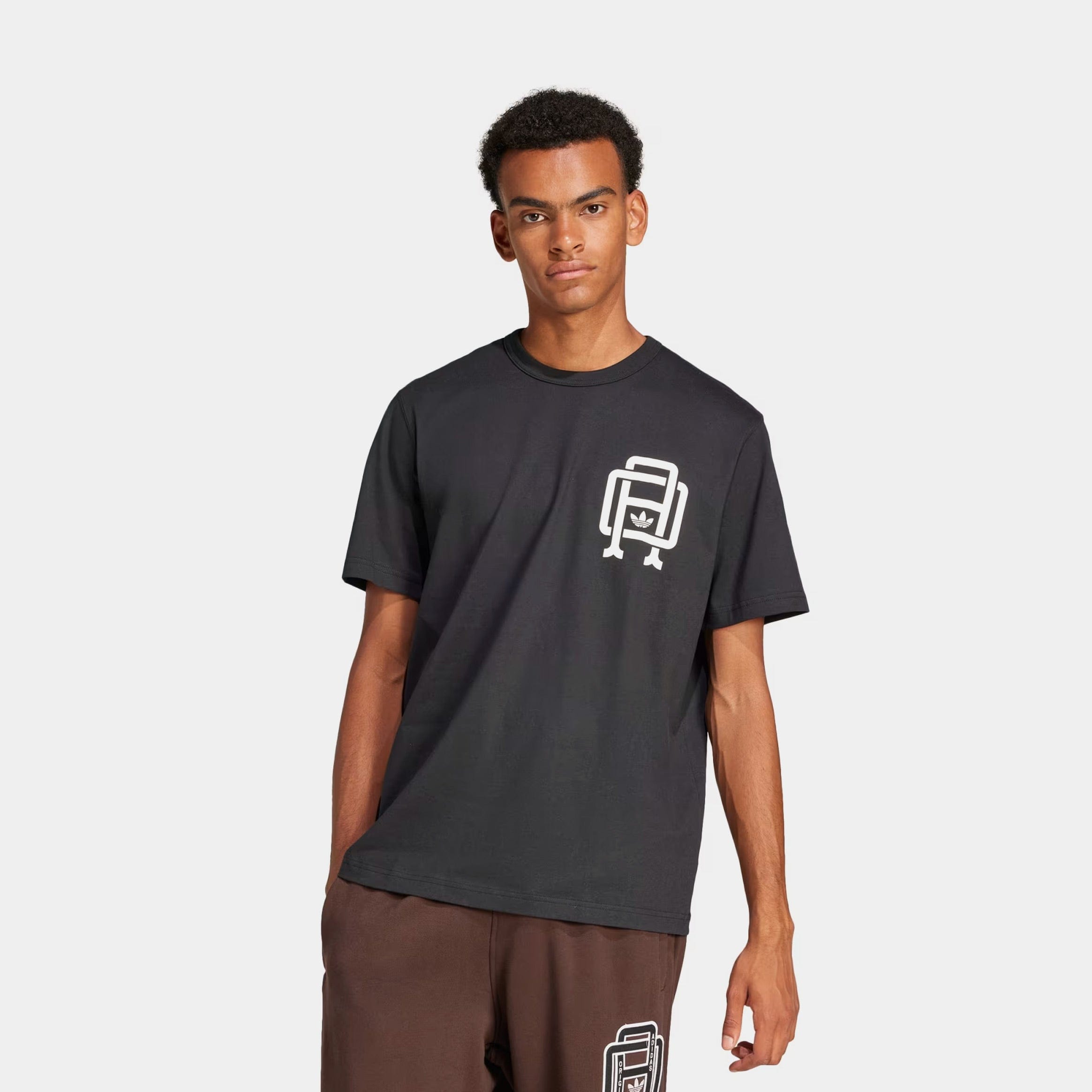adidas Originals Varsity Mens Short Sleeve Shirt (Black/White)