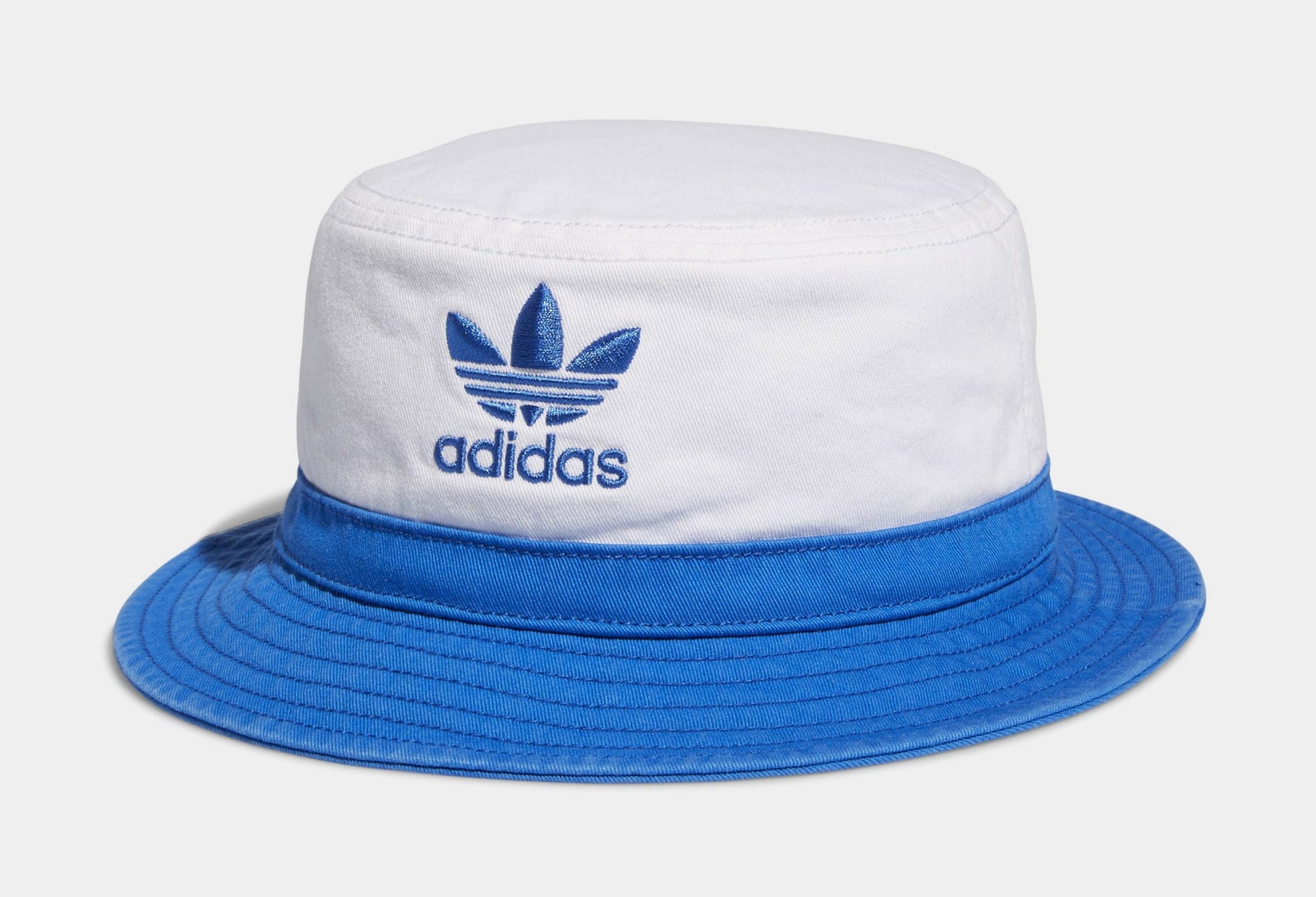 adidas Washed Bucket Hat Mens Hat (Blue/White)