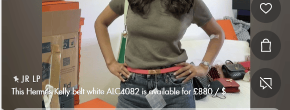 Hermes pink kelly belt ALC4081