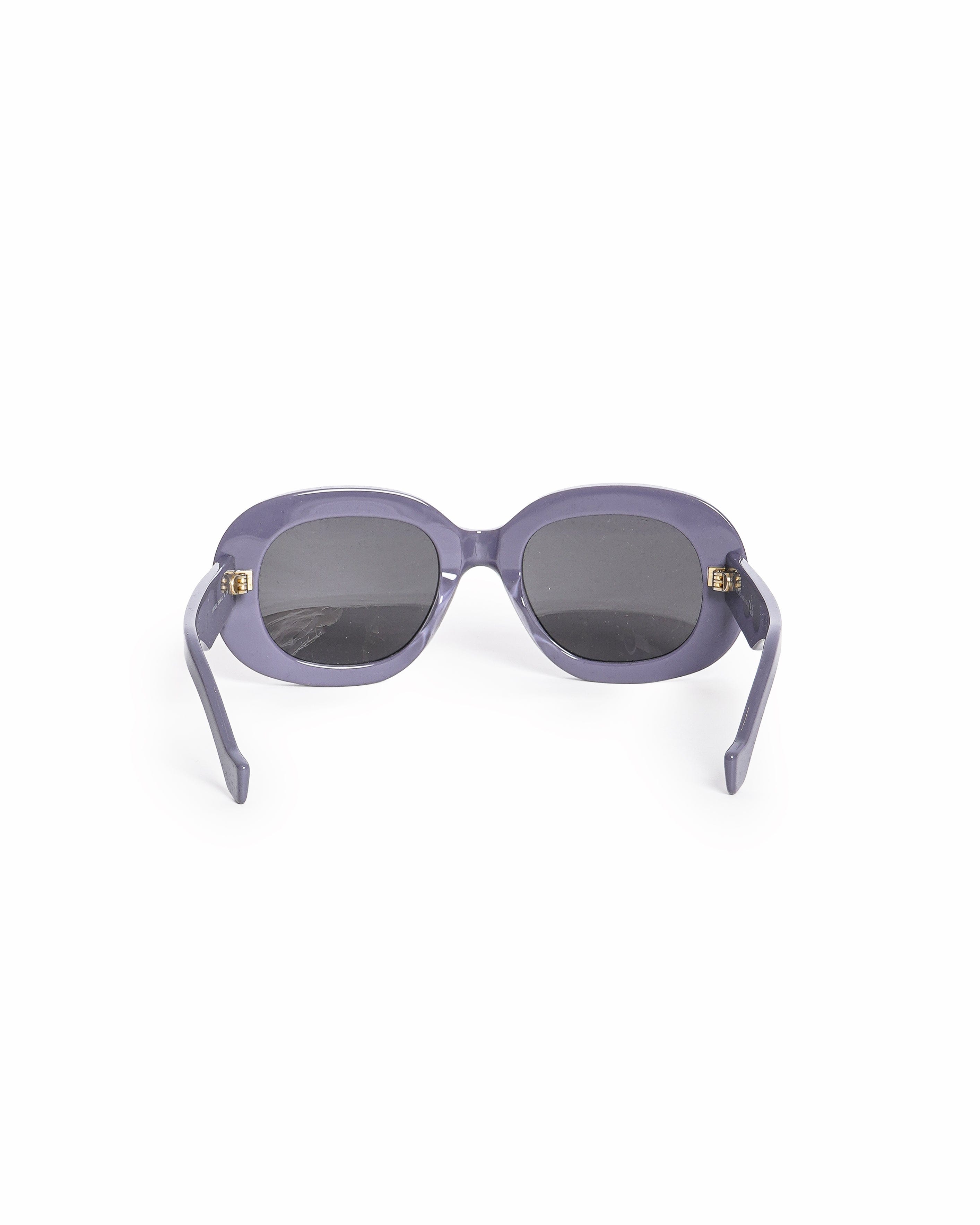 Loewe Beveled Oval Maxi Sunglasses In Purple