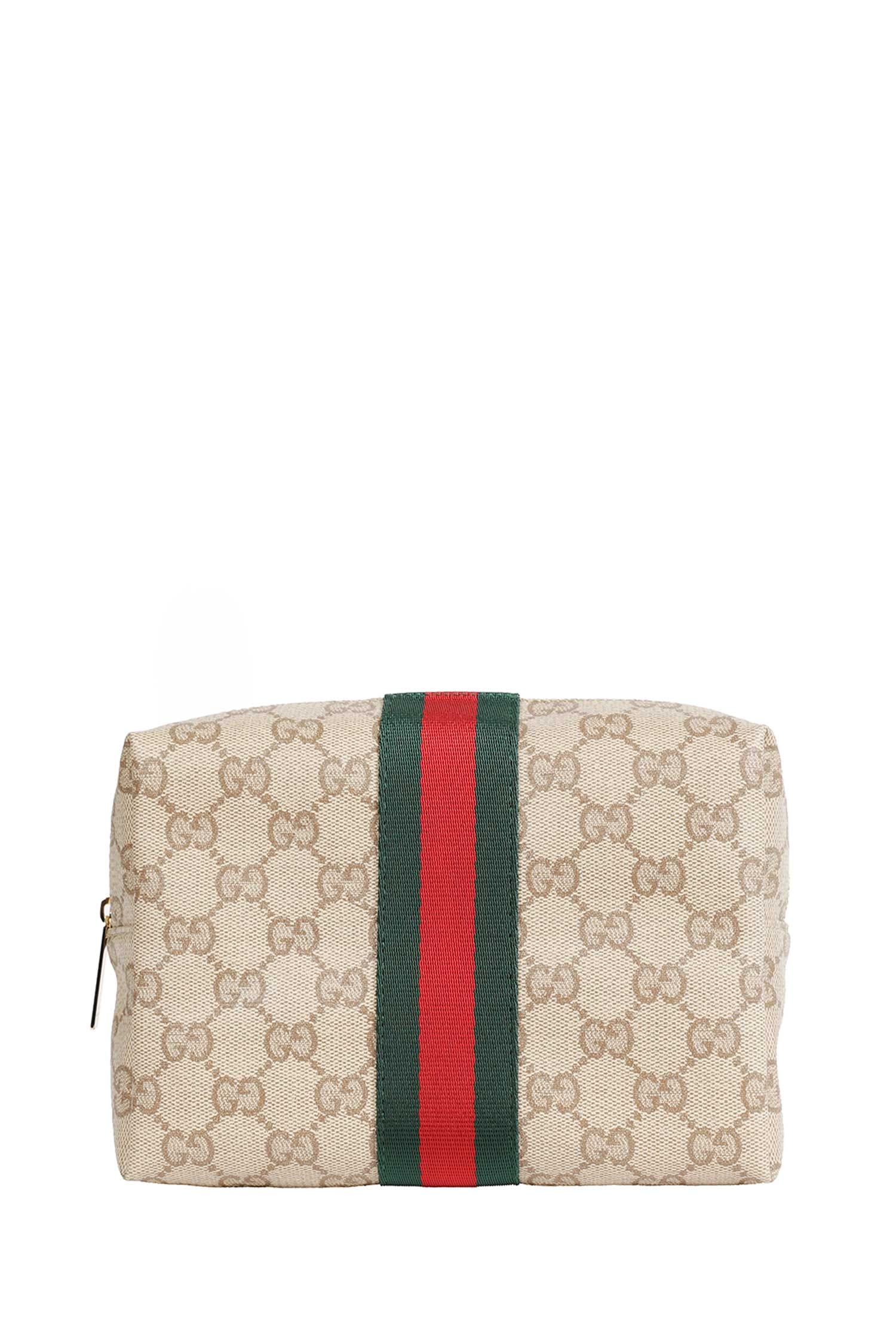 Gucci Coated GG Canvas and Web Cosmetics Case