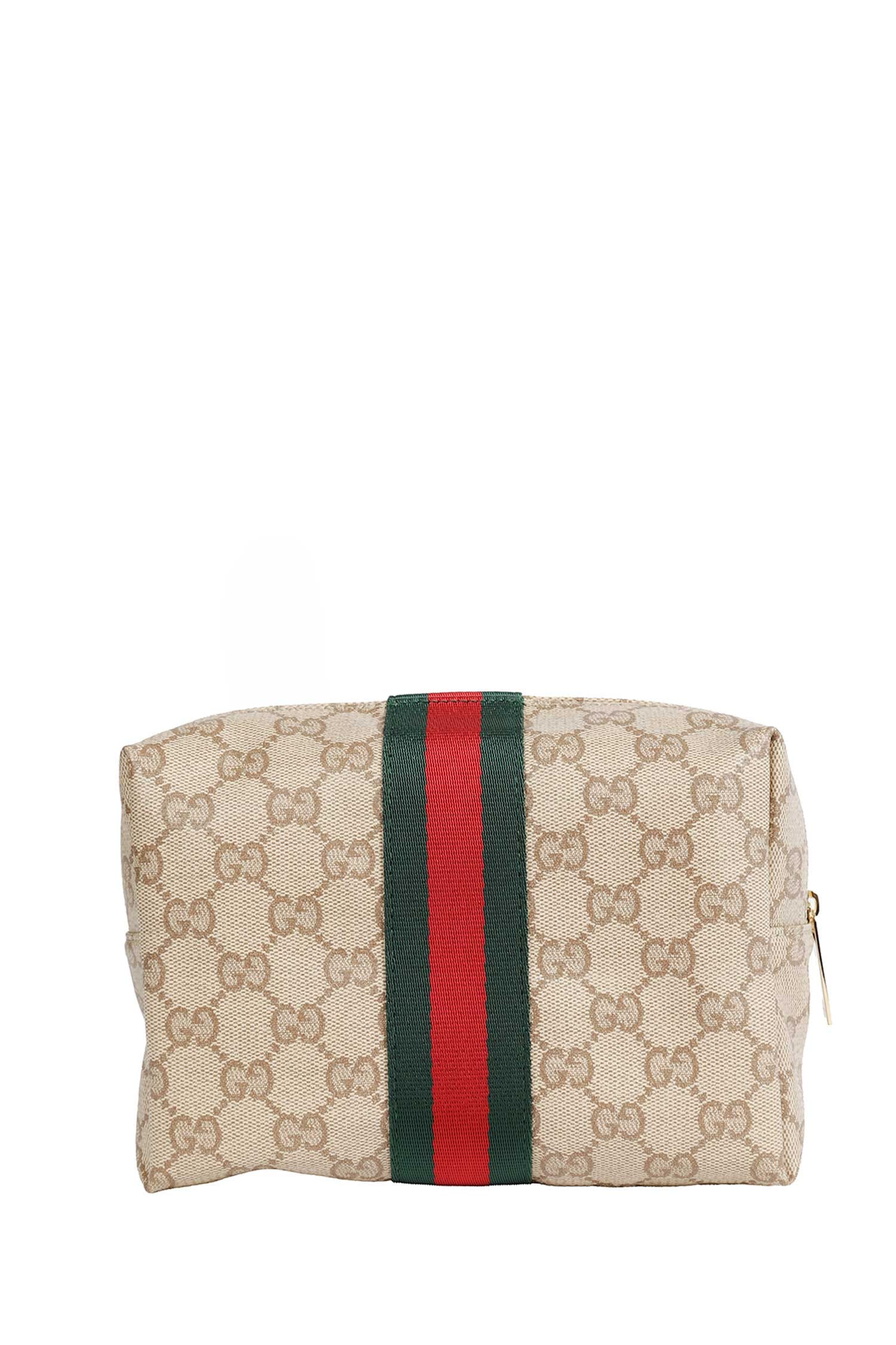 Gucci Coated GG Canvas and Web Cosmetics Case