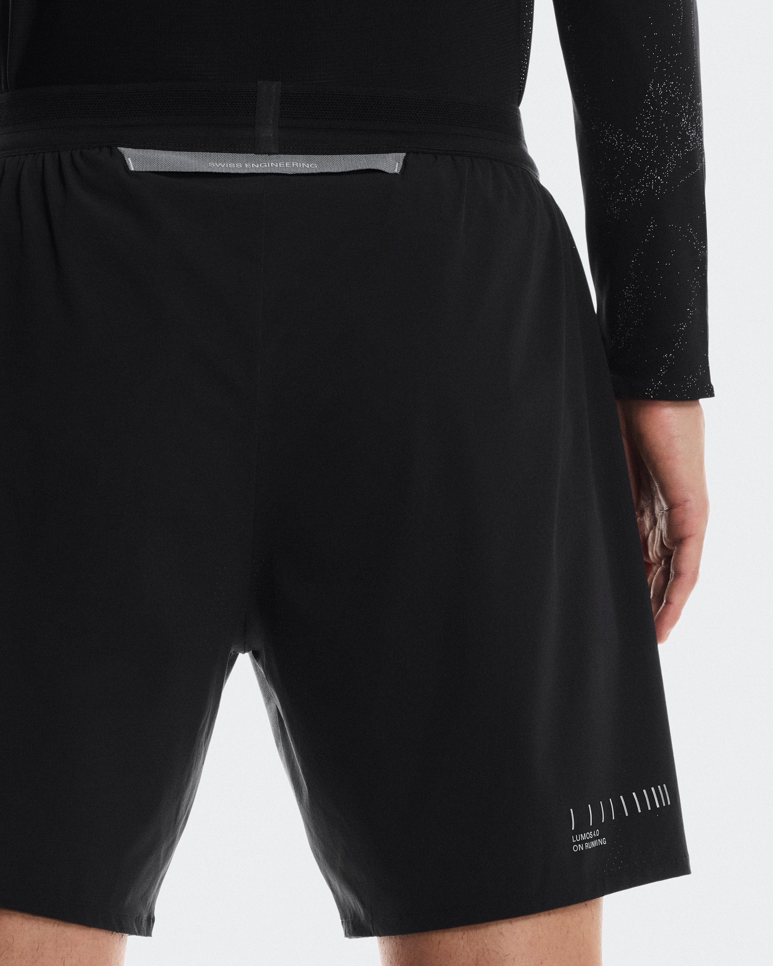 On Running On Performance Shorts Lumos Eclipse | Black